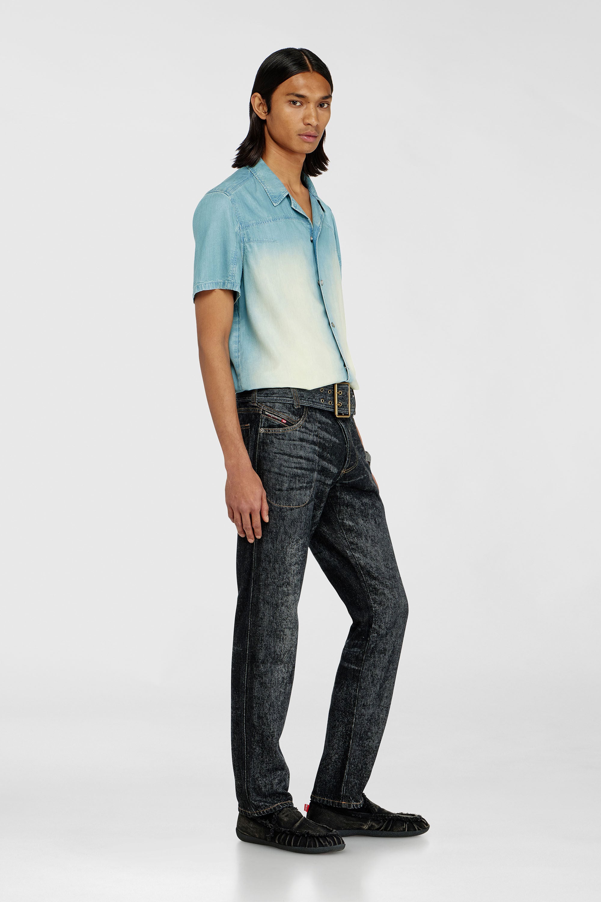 Diesel - Male's Slim Jeans D-Villus 09Q24, ブラック/ダークグレー - 2