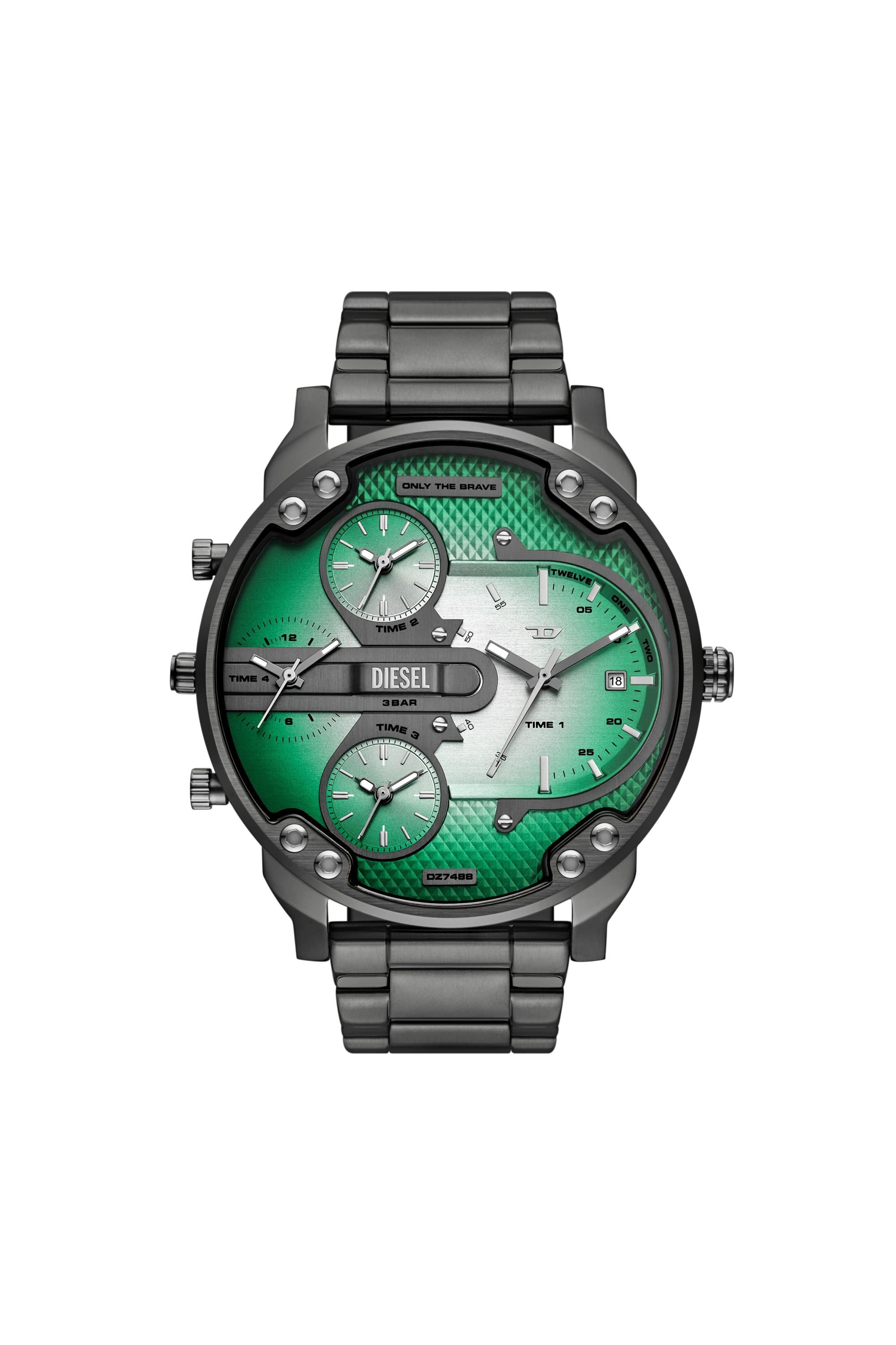 Diesel - DZ7488 WATCH, Male's Mr. Daddy Slim Multi-Movement Stainless Steel Watch in ダークグレー - 1