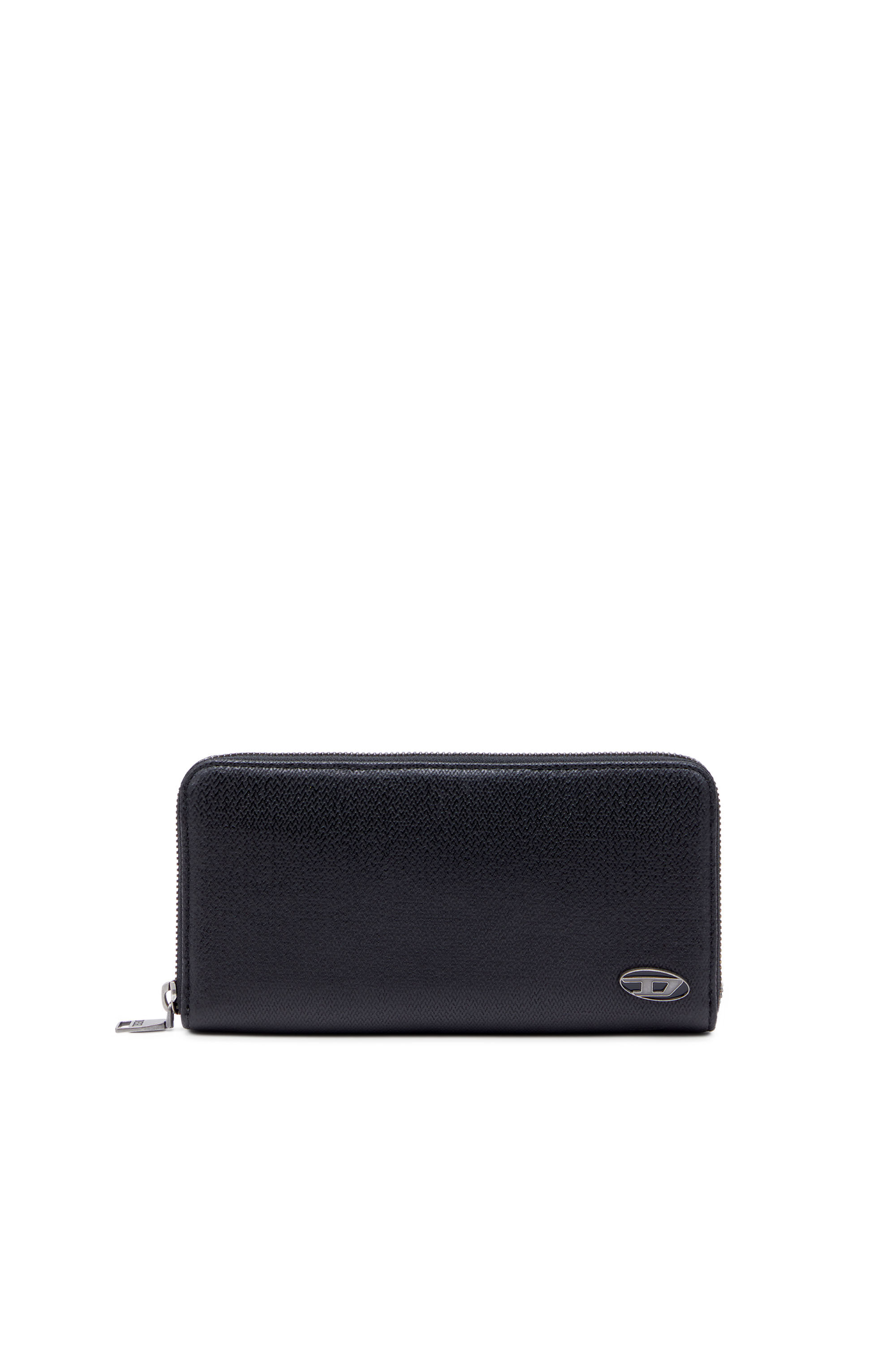 Diesel - CONTINENTAL ZIP L, Male's カウレザー 長財布 in ブラック - 1
