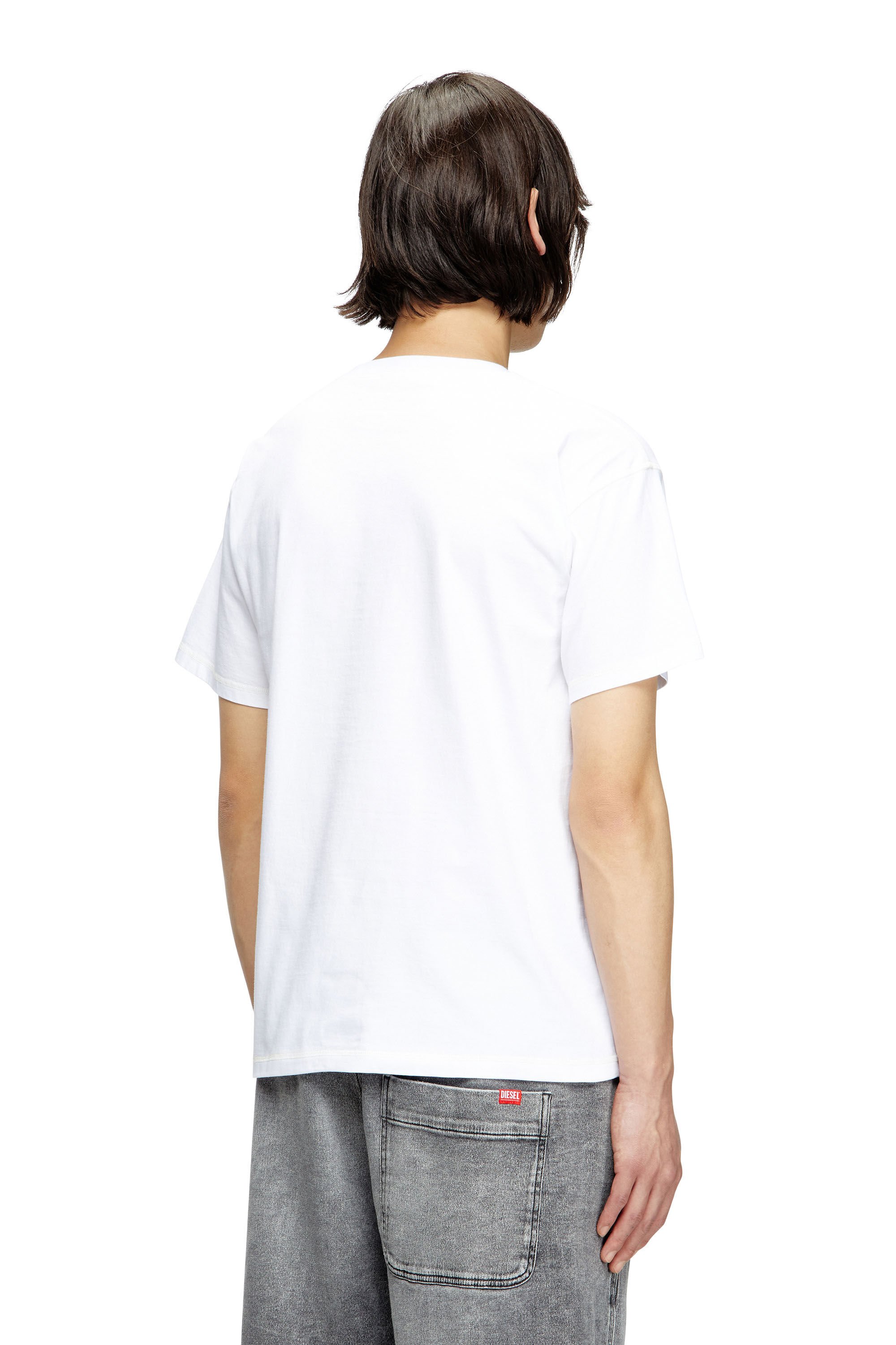 Diesel - T-NORM-HOSHI, Unisex's T-shirt with charm necklace print in ホワイト - 4