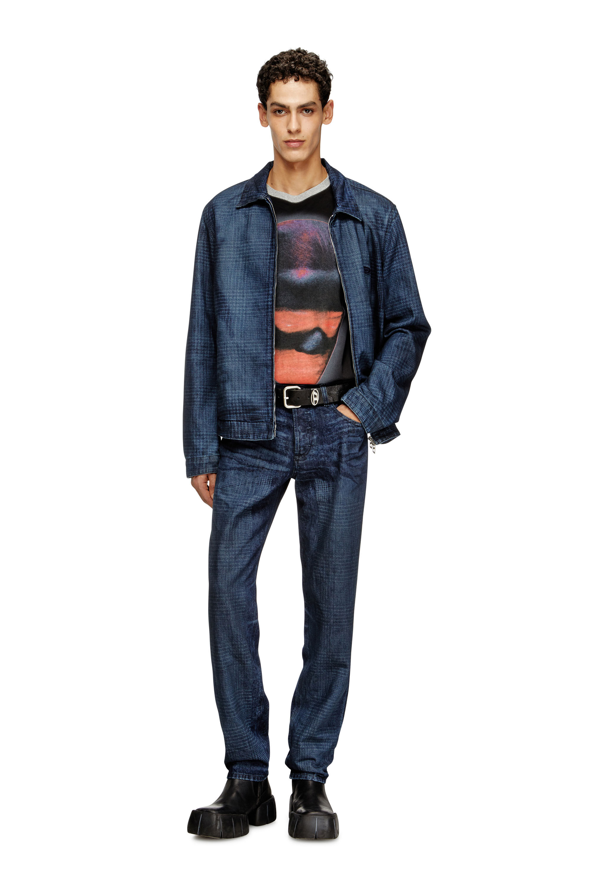 Diesel - Male's Regular Jeans 2023 D-Finitive 007CV, ダークブルー - 1