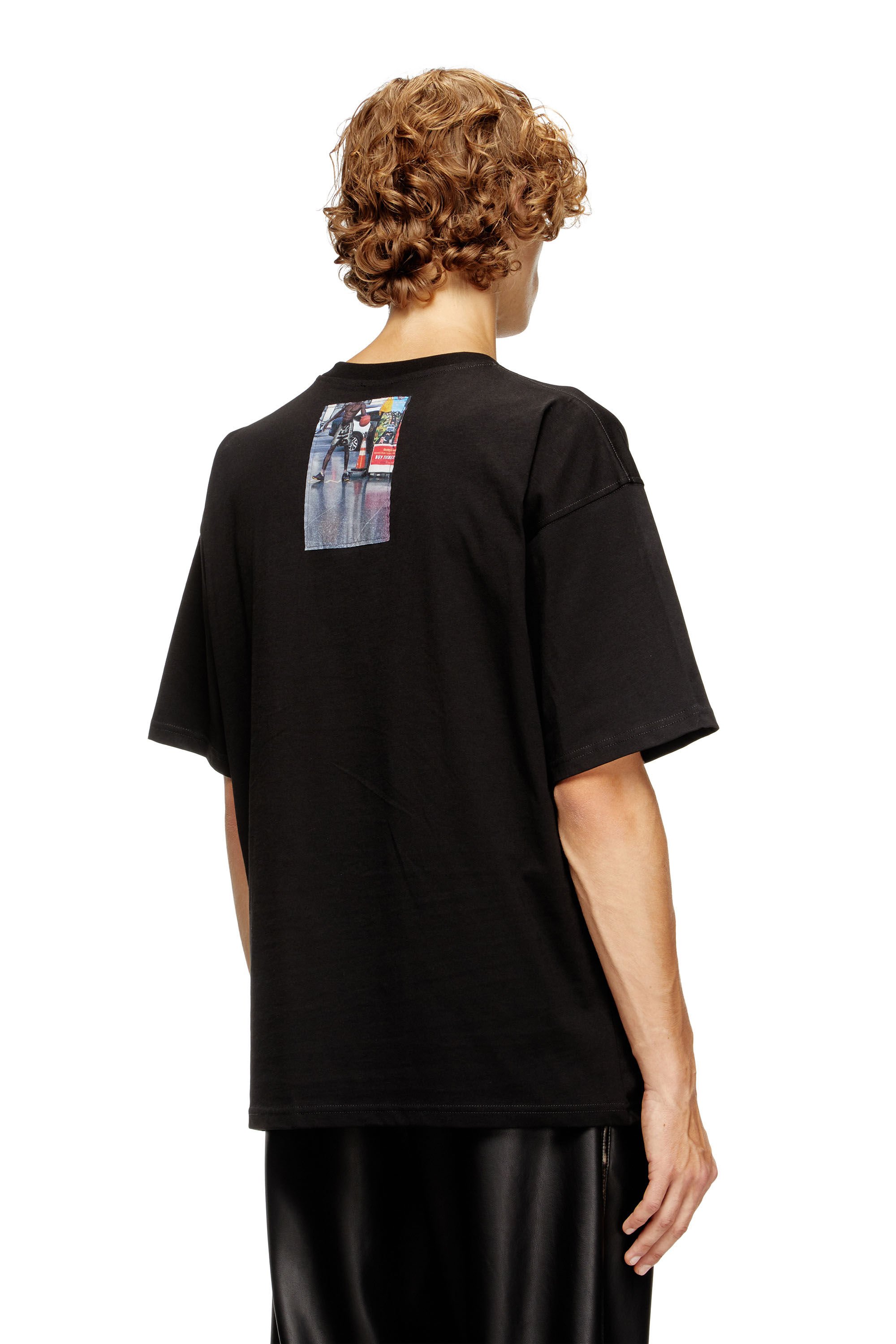 Diesel - T-BOXT-T3, Male's T-shirt with logo photo patches in ブラック - 4
