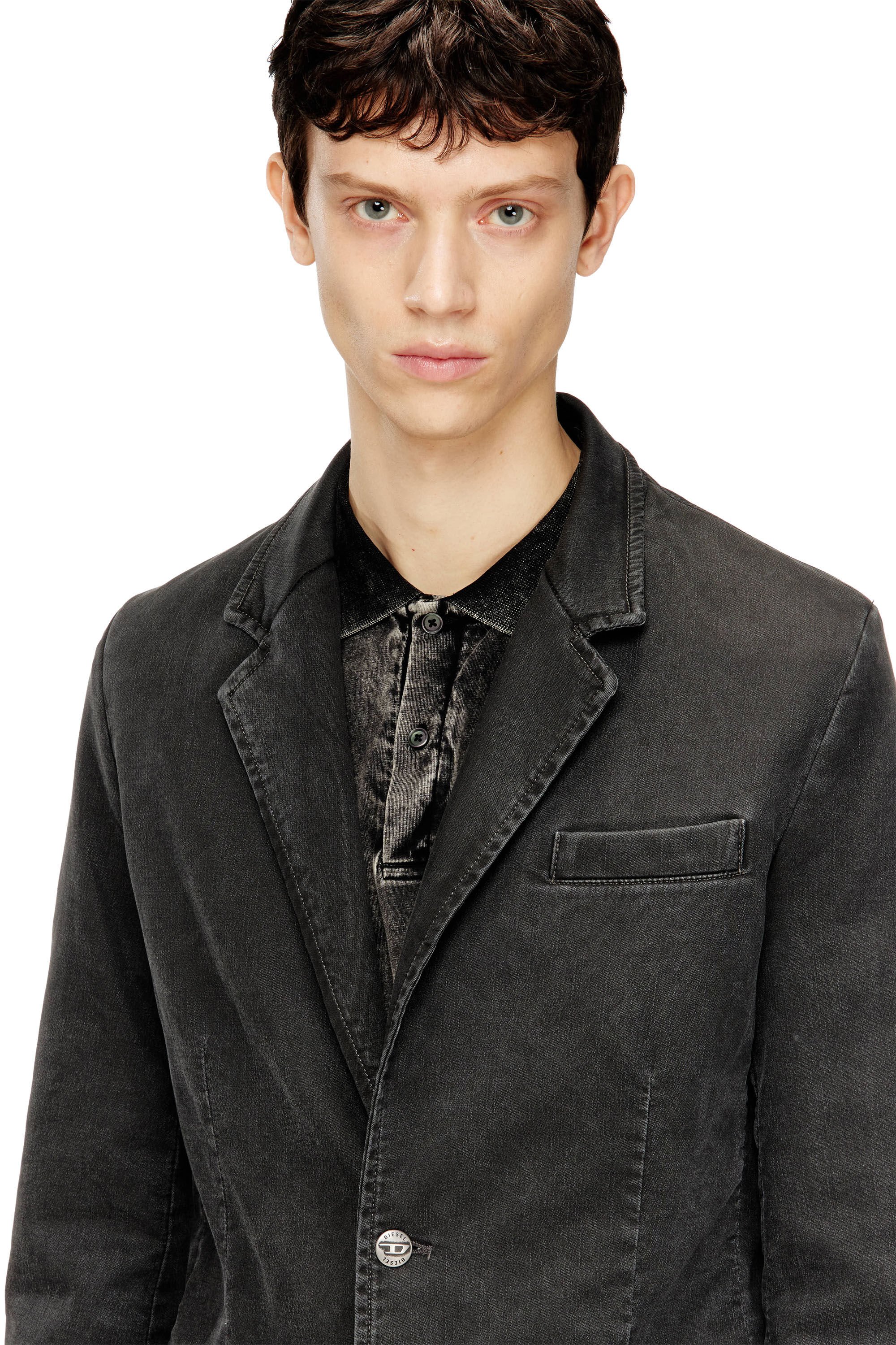 Diesel - D-REGER-D JOGG, Unisex's ジョグ テーラードジャケット in ブラック - 4