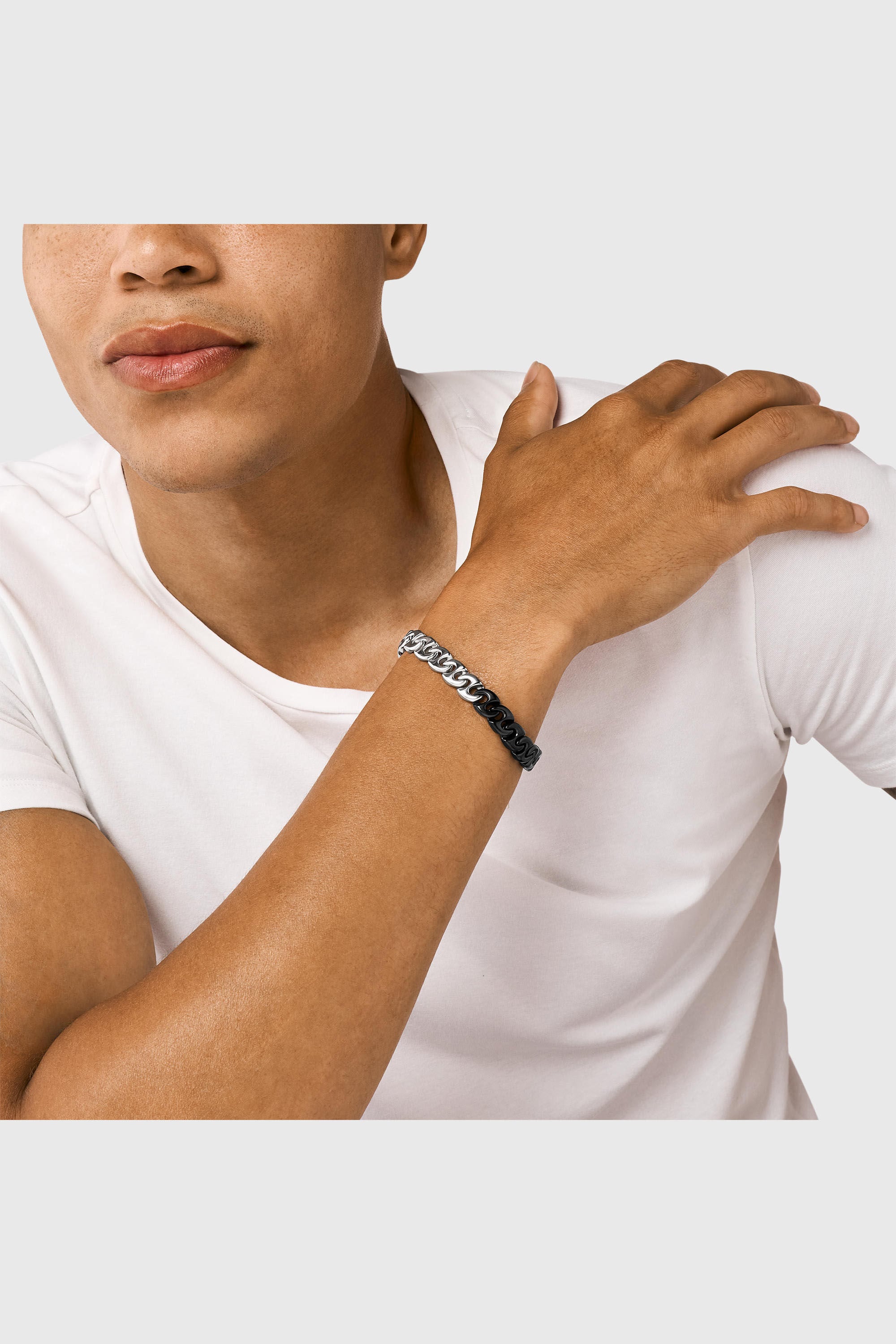 Diesel - DX1529931, Unisex's ブレスレット in シルバー/ブラック - 4