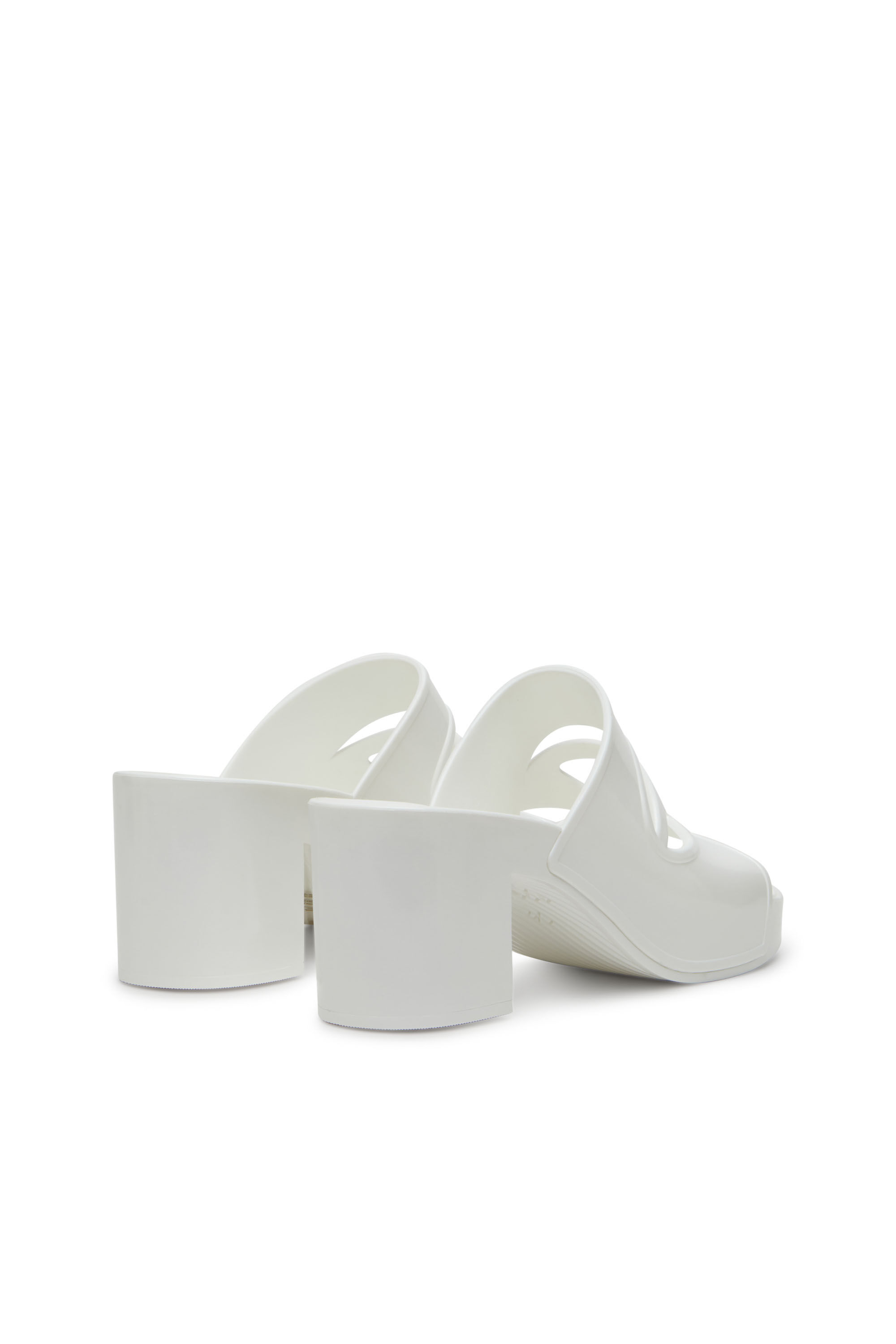 DIESEL◆Sa-Bonnieカットアウトロゴ入り ラバースライドサンダル SA-BONNIE Sa-Bonnie-Heeled rubber slides with cut-out logo