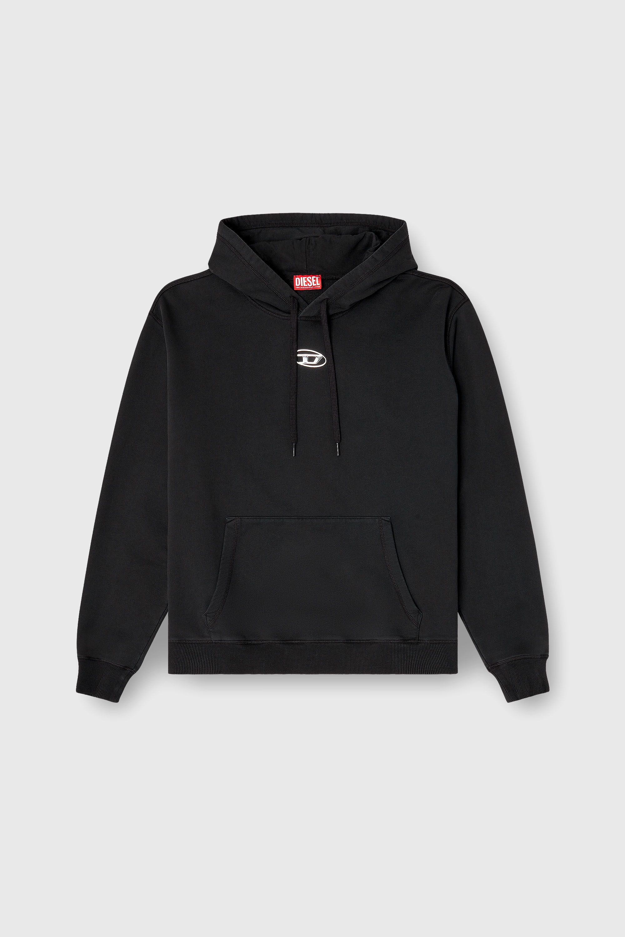 S-NORM-HOOD-IOD プルオーバーパーカー｜ブラック｜メンズ｜DIESEL