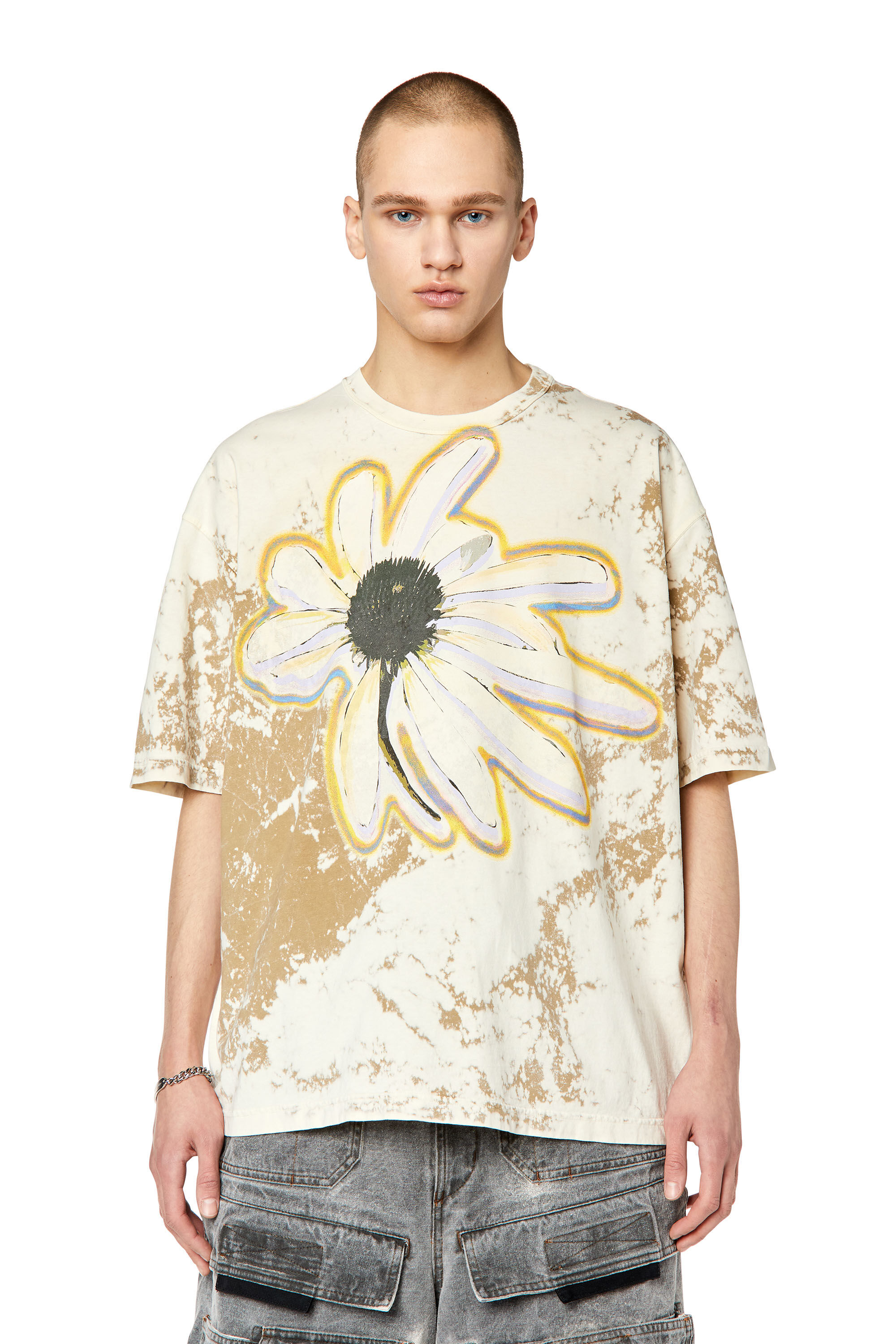 T-WASH-H3（MEN）: アシッドウォッシュTシャツ｜ディーゼル（DIESEL 