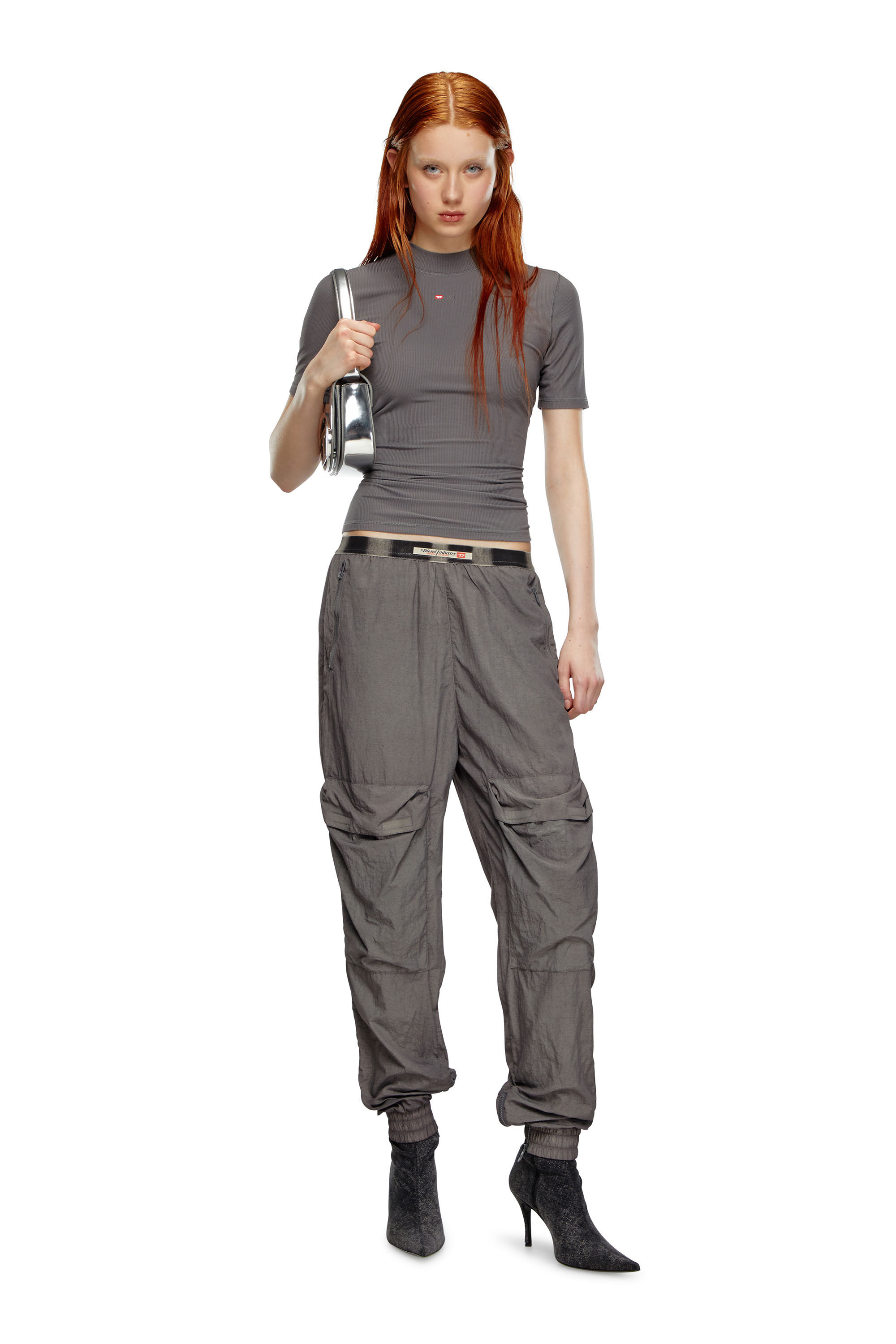 P-ARADISE Cargo pants in faded nylon｜グレー｜ウィメンズ｜DIESEL
