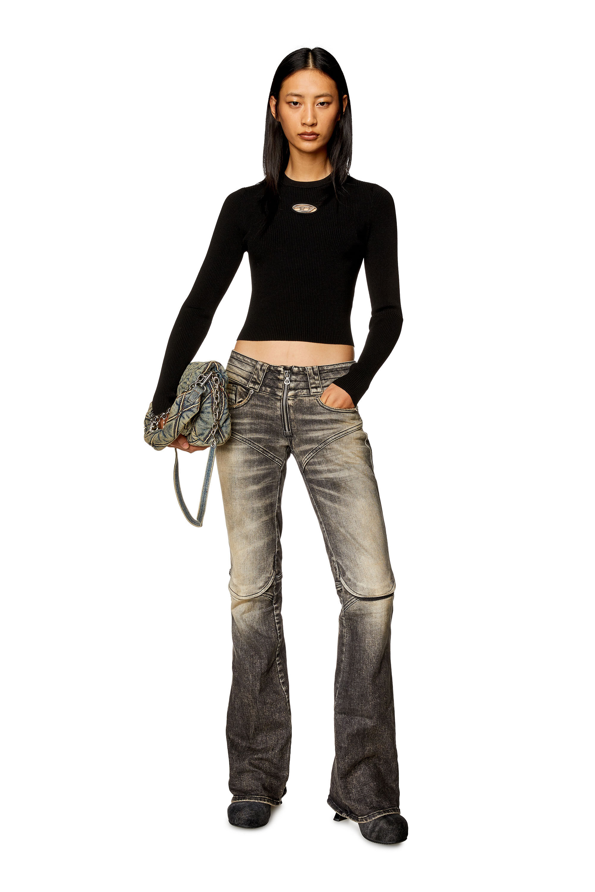 Diesel - M-VALARY, Female's ニット in ブラック - 1