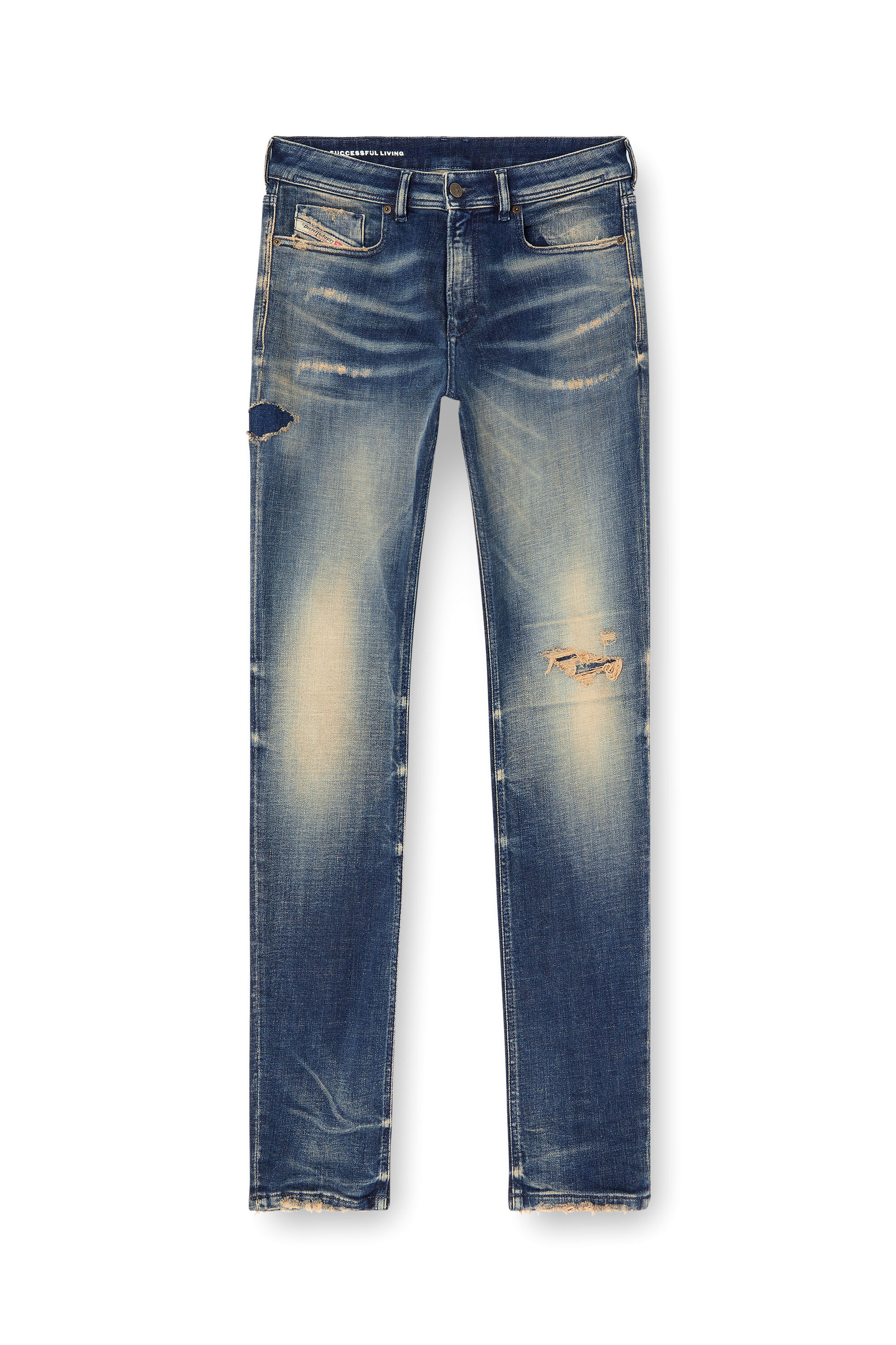 Diesel - Male's Skinny Jeans 1979 Sleenker 09K74, ダークブルー - 2