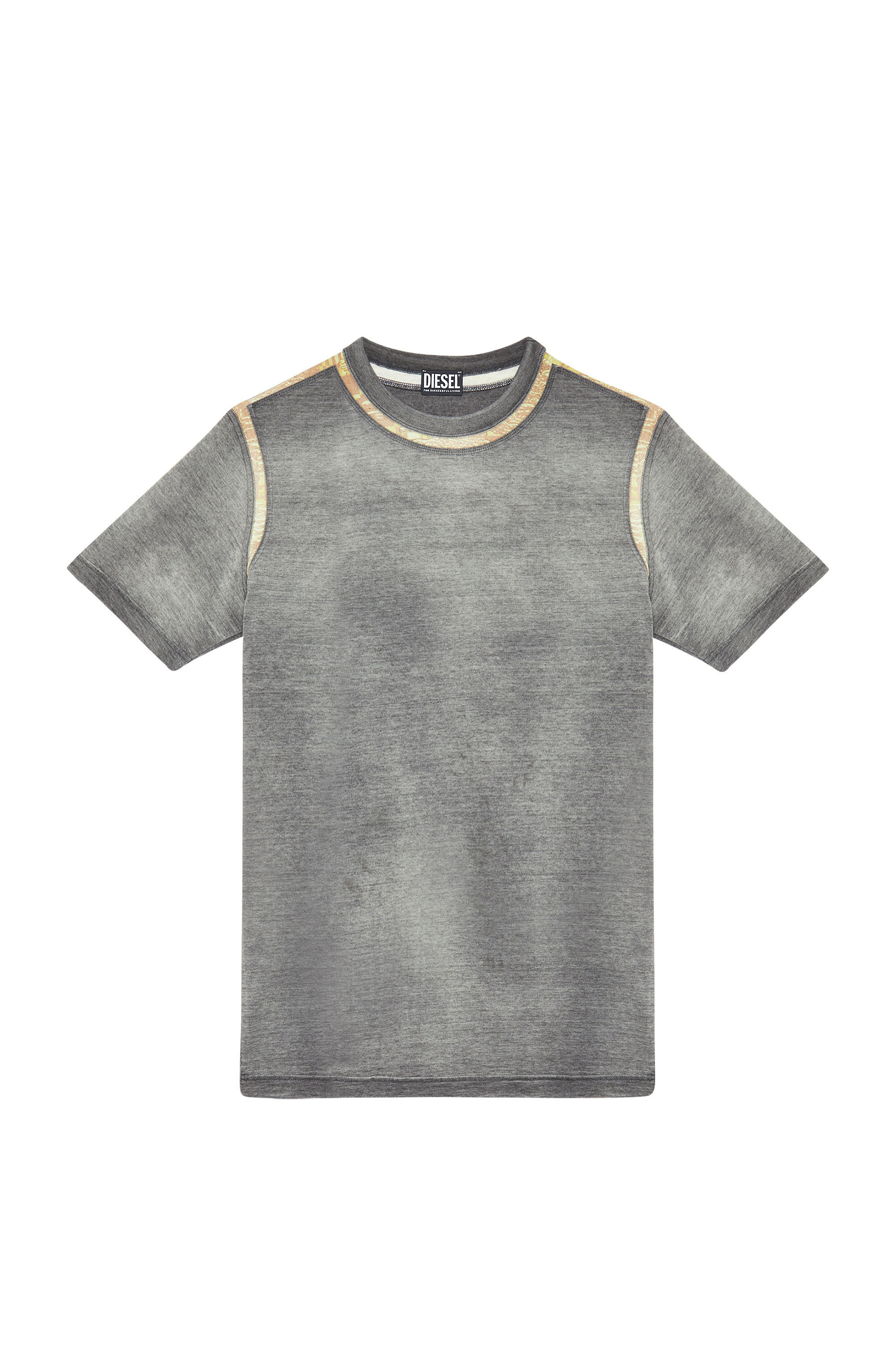 Diesel - T-JUSTINDI, Male's Tシャツ カモフラージュ in グレー - 2