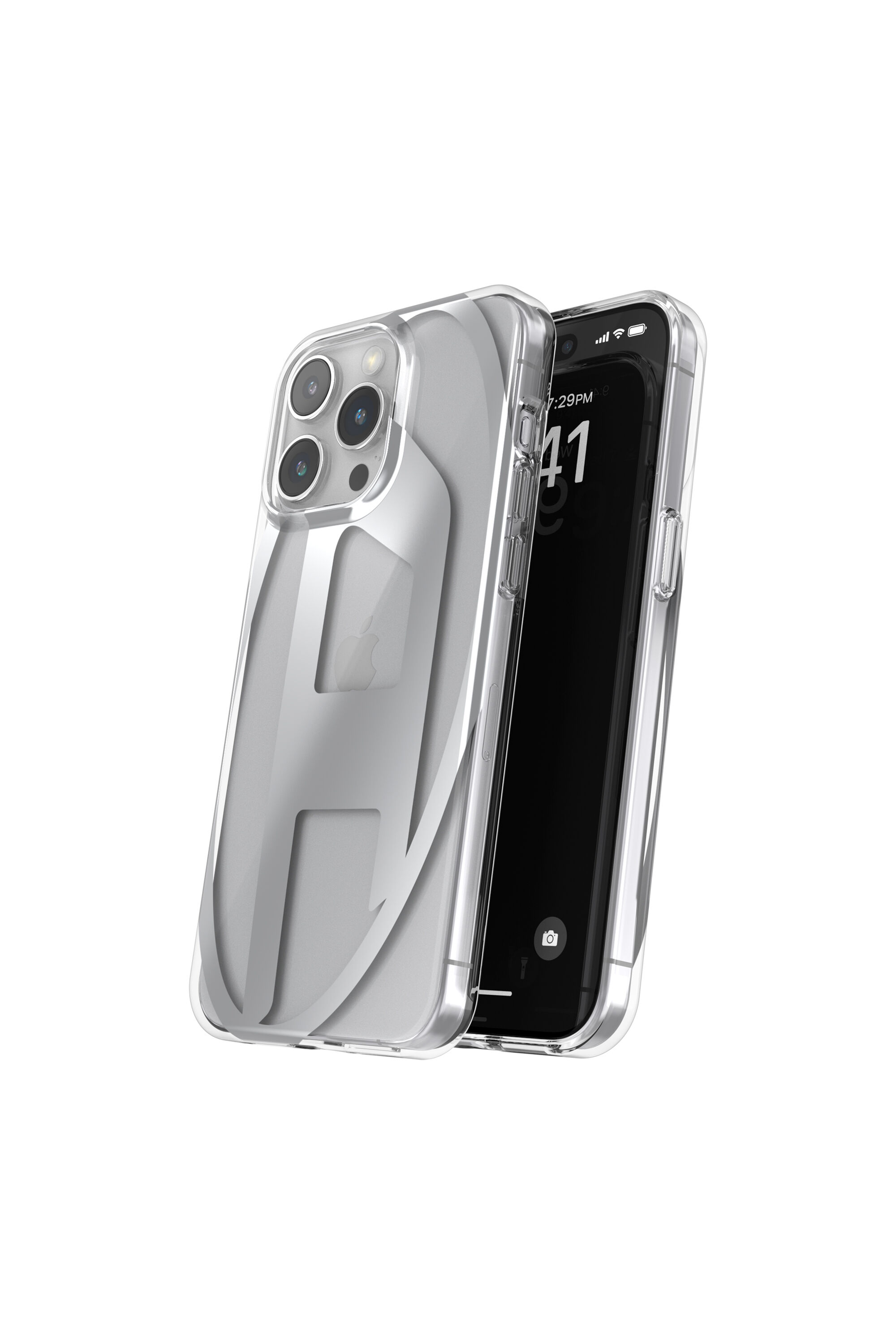 Diesel - 54204 MOULDED CASE, Unisex's iPhone 15 Pro Max クリアケース in シルバー - 3