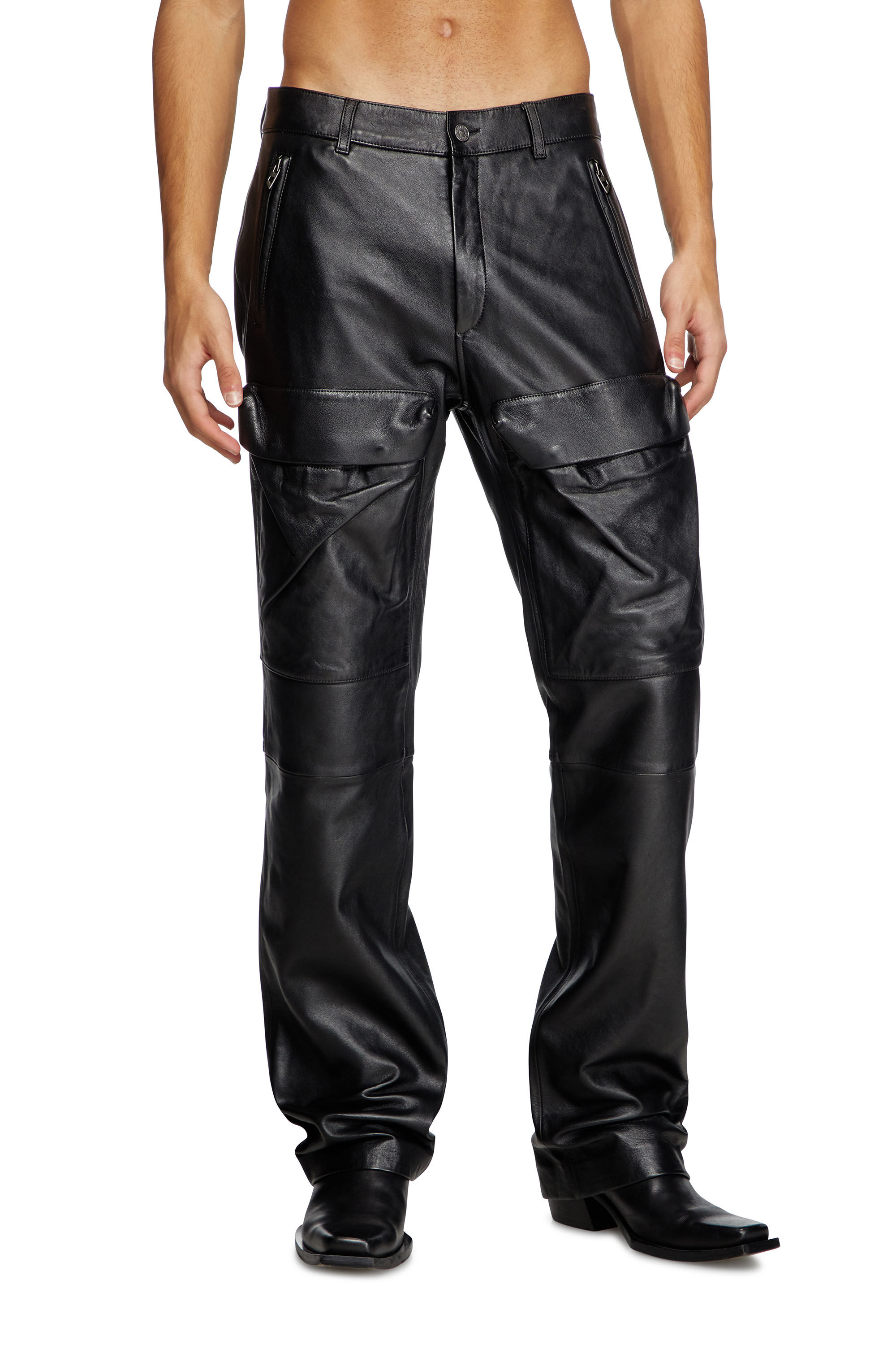 EXPLORER JEANS ブラックレザーパンツ EXPLORER | レーシングスーツ・ライダースジャケットの国産