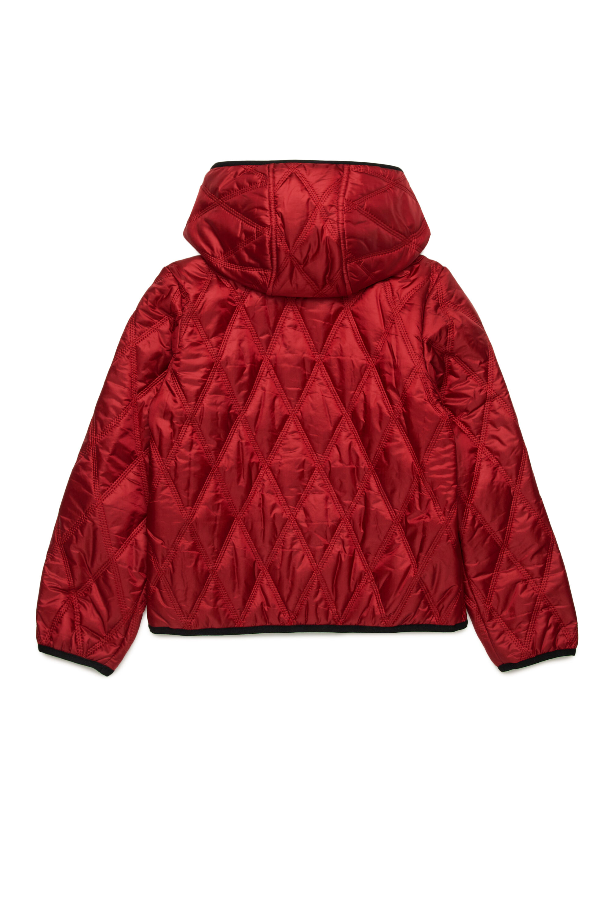 Diesel - JFOKKER, Unisex's Hooded quilted nylon jacket in レッド - 2