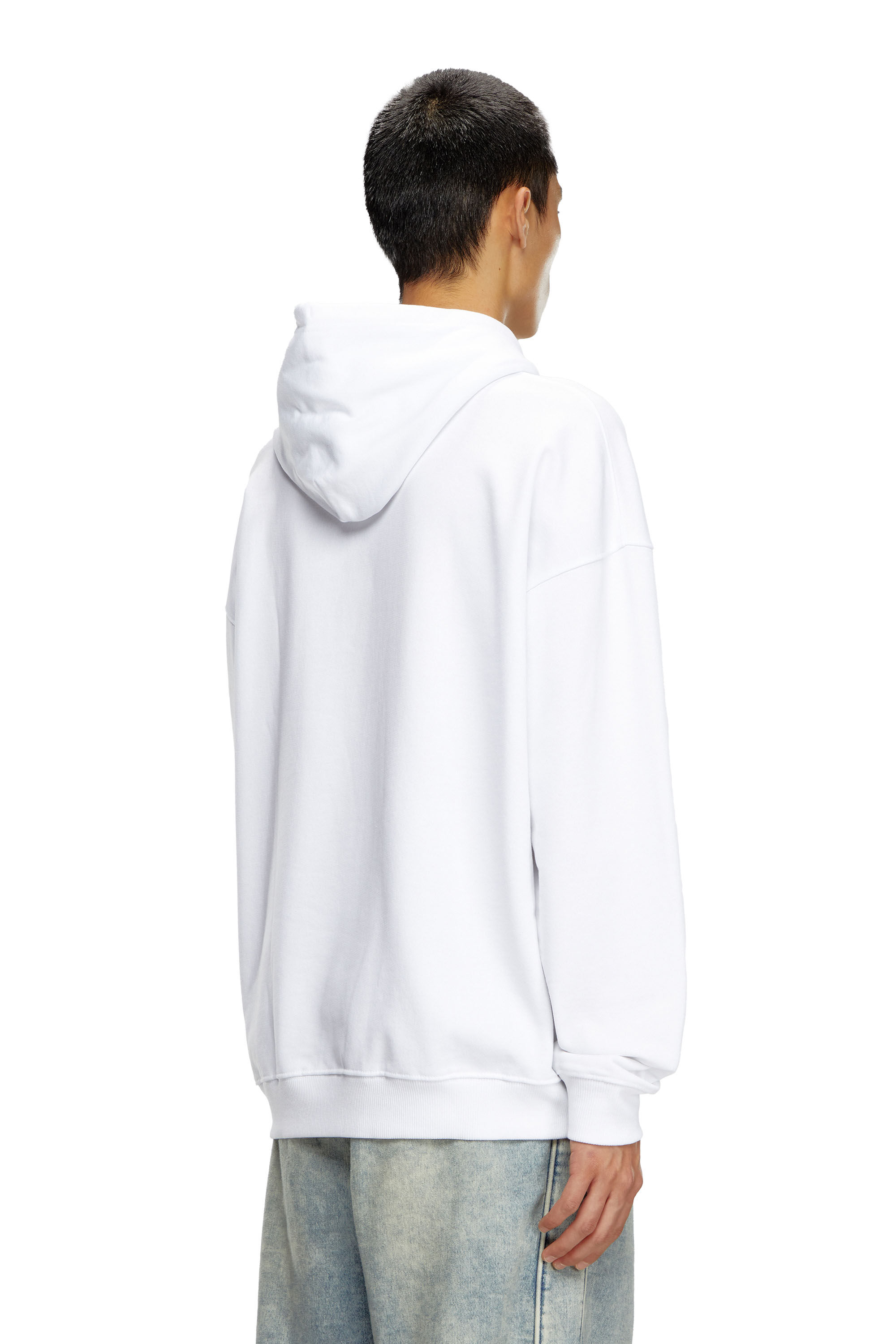Diesel - S-UMMER-BIGOVAL, Male's スウェット パーカー ロゴ in ホワイト - 4