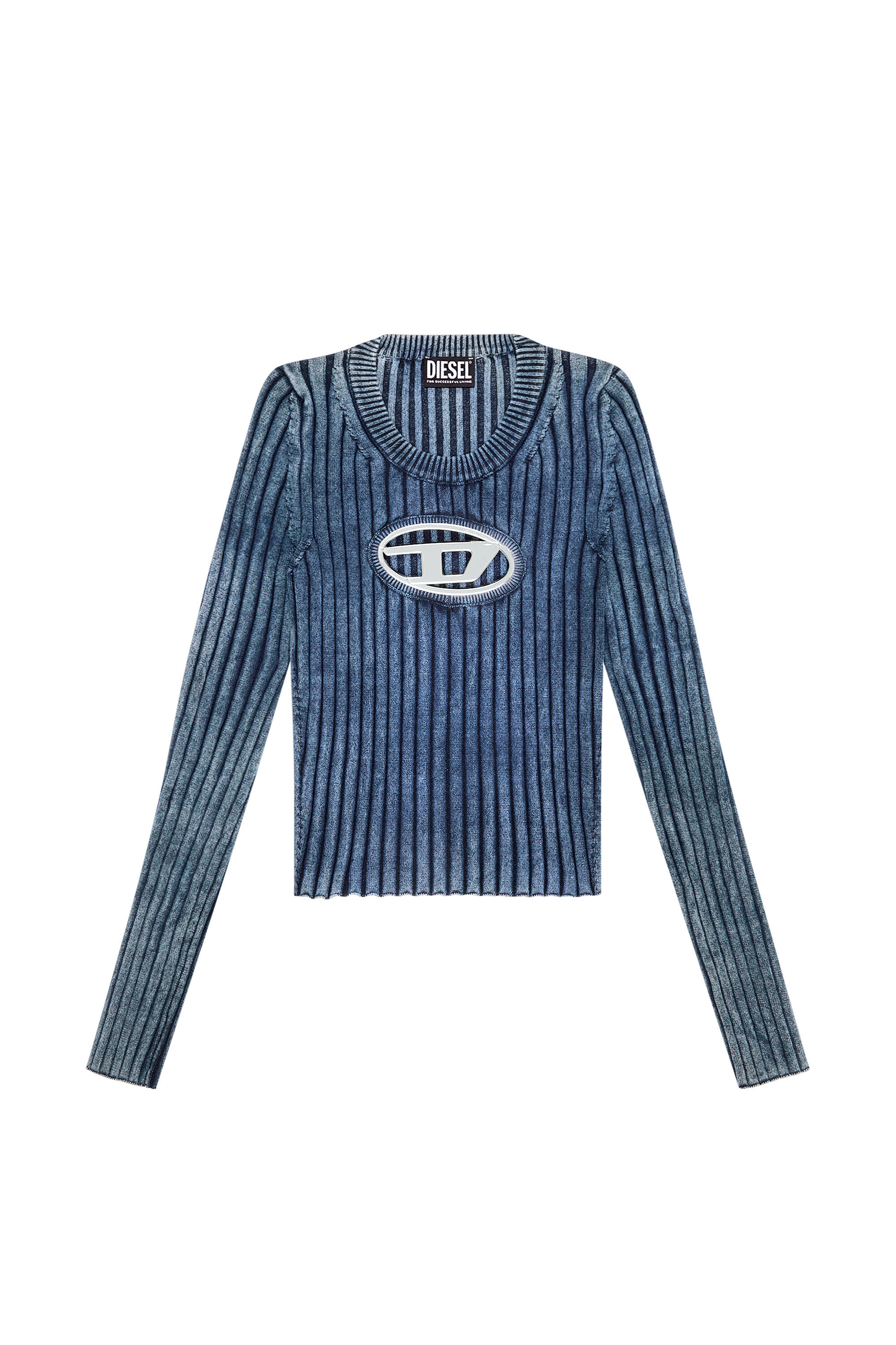 Diesel - M-ANCHOR, Female's 長袖 トップス ロゴ in ブルー - 2