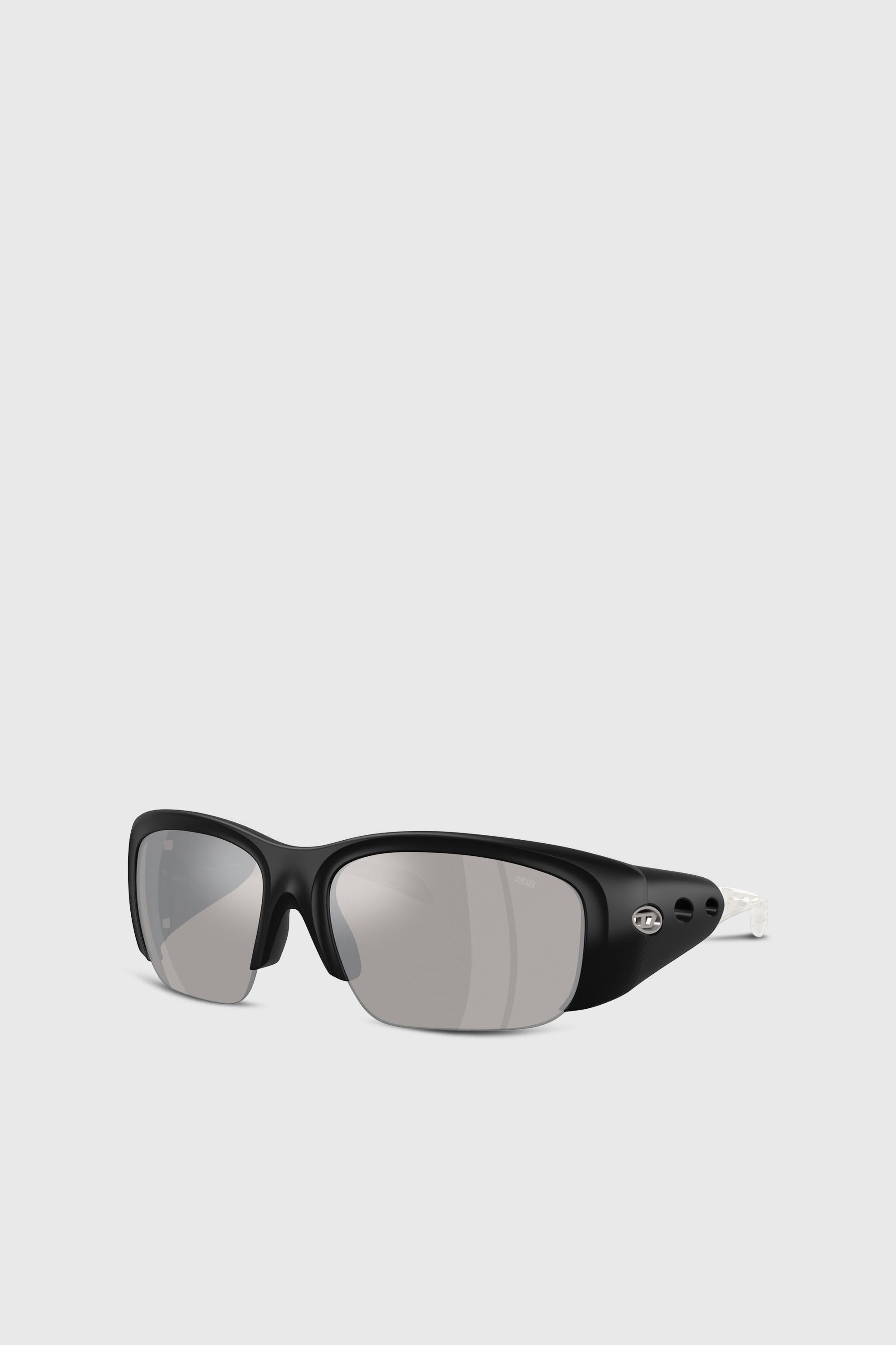Diesel - 0DL3016U, Unisex's Wrap-around shape sunglasses in ブラック/グレー - 2