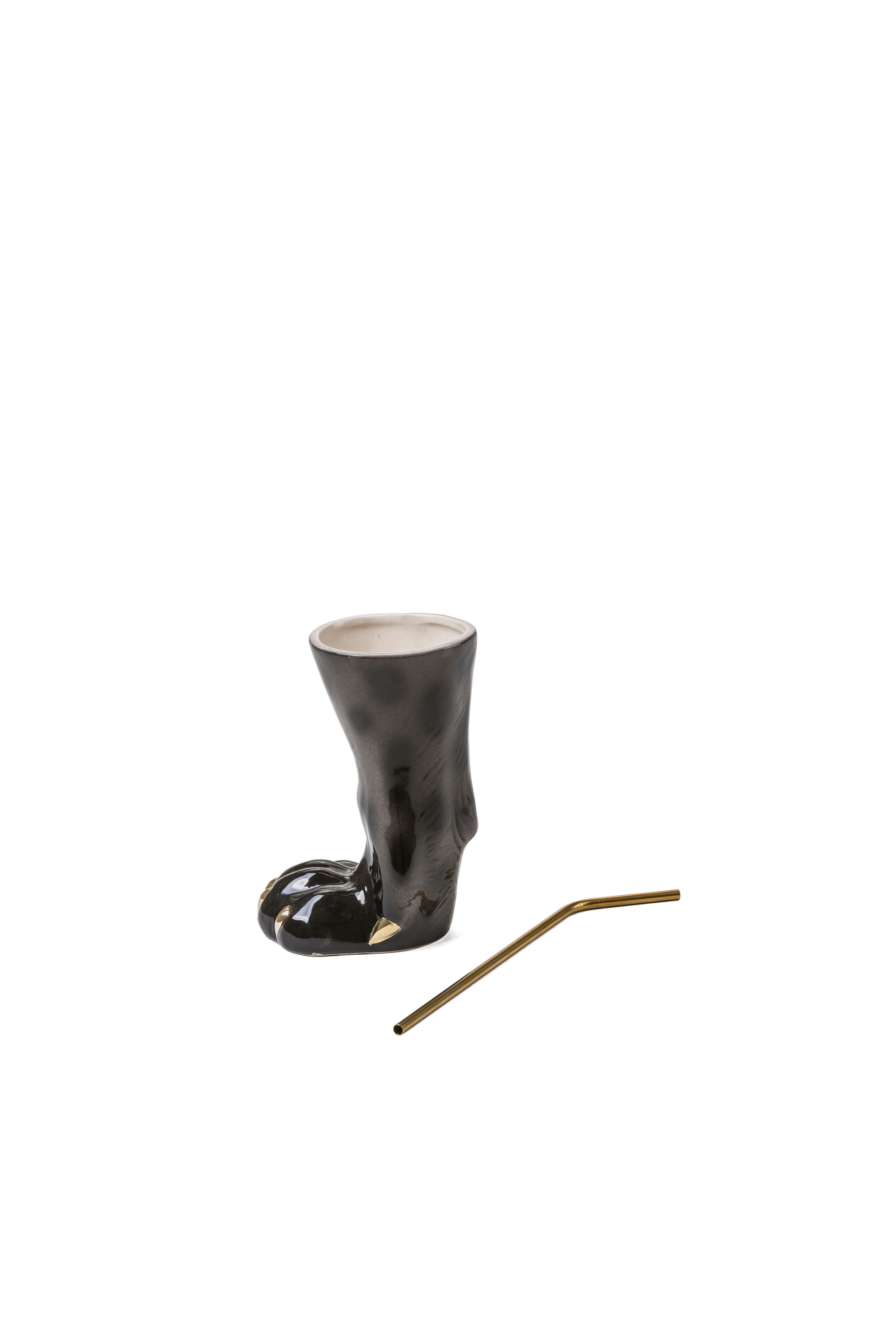 Diesel - 11081 Party Animal, Unisex's Leopard Dolomite Vase/Glass in ブラウン - 1