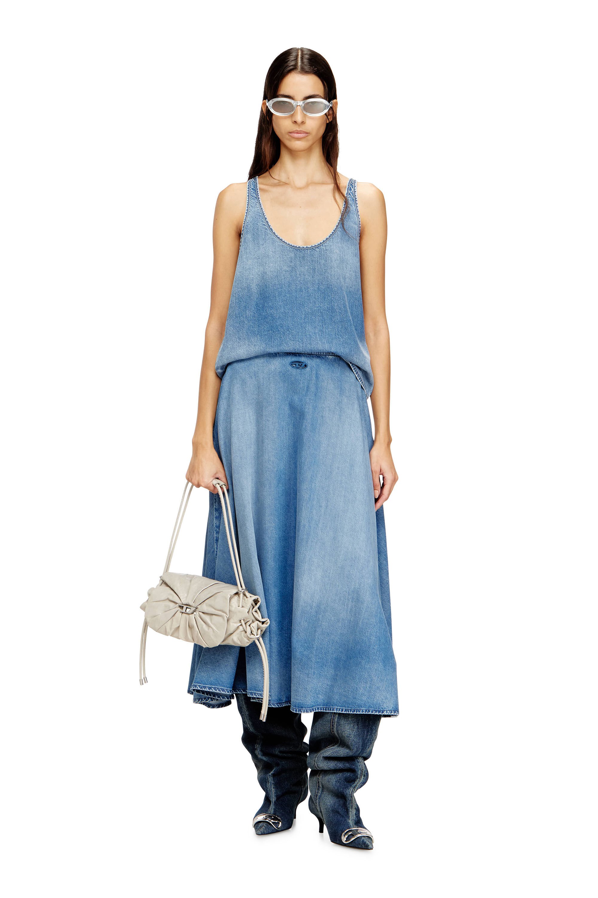 Diesel - DE-MISY-S, Female's デニムトップ in ライトブルー - 1