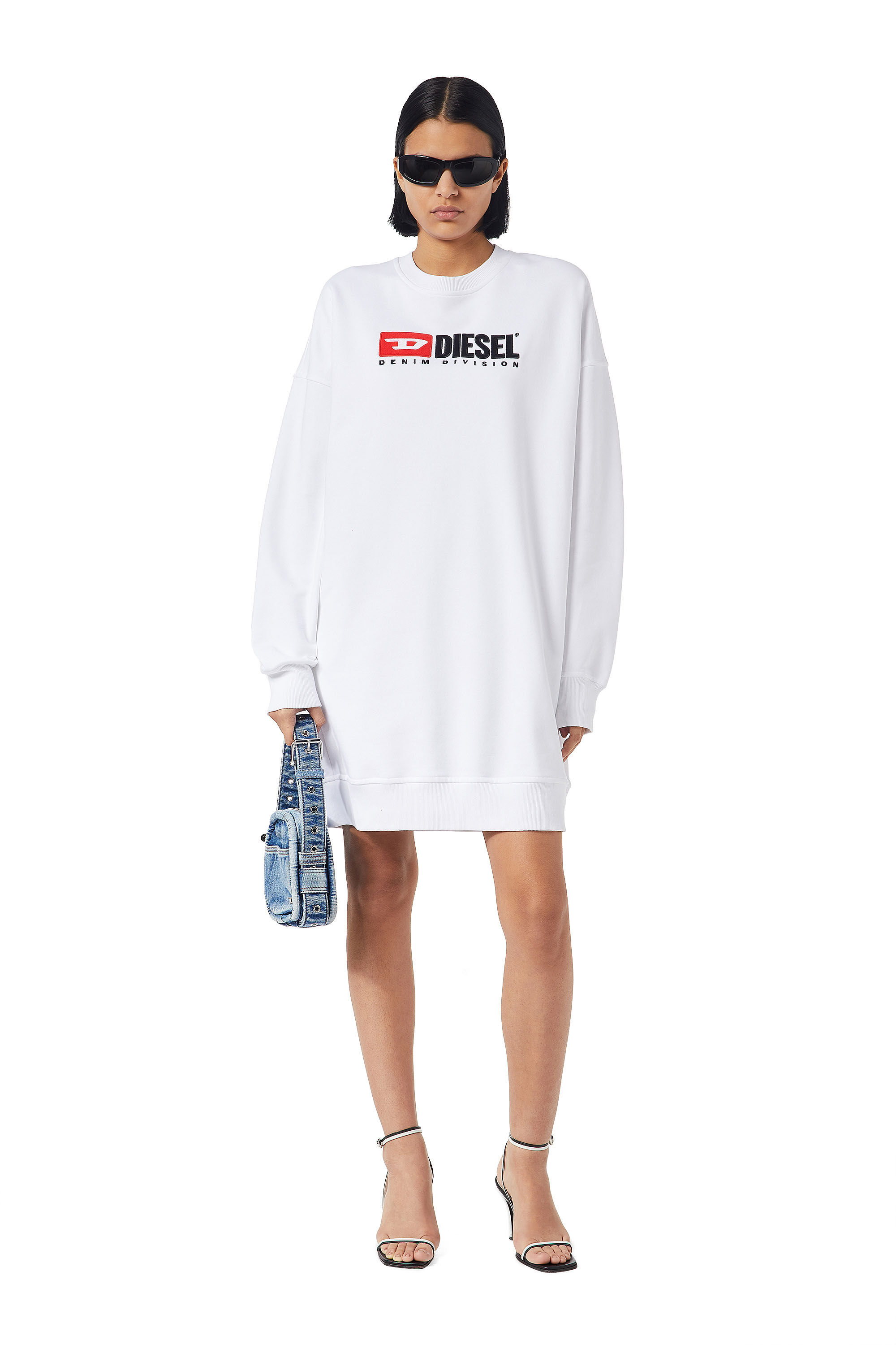 Diesel - D-ROBBIE-DIV, Female's ワンピース スウェット ドレス in ホワイト - 2