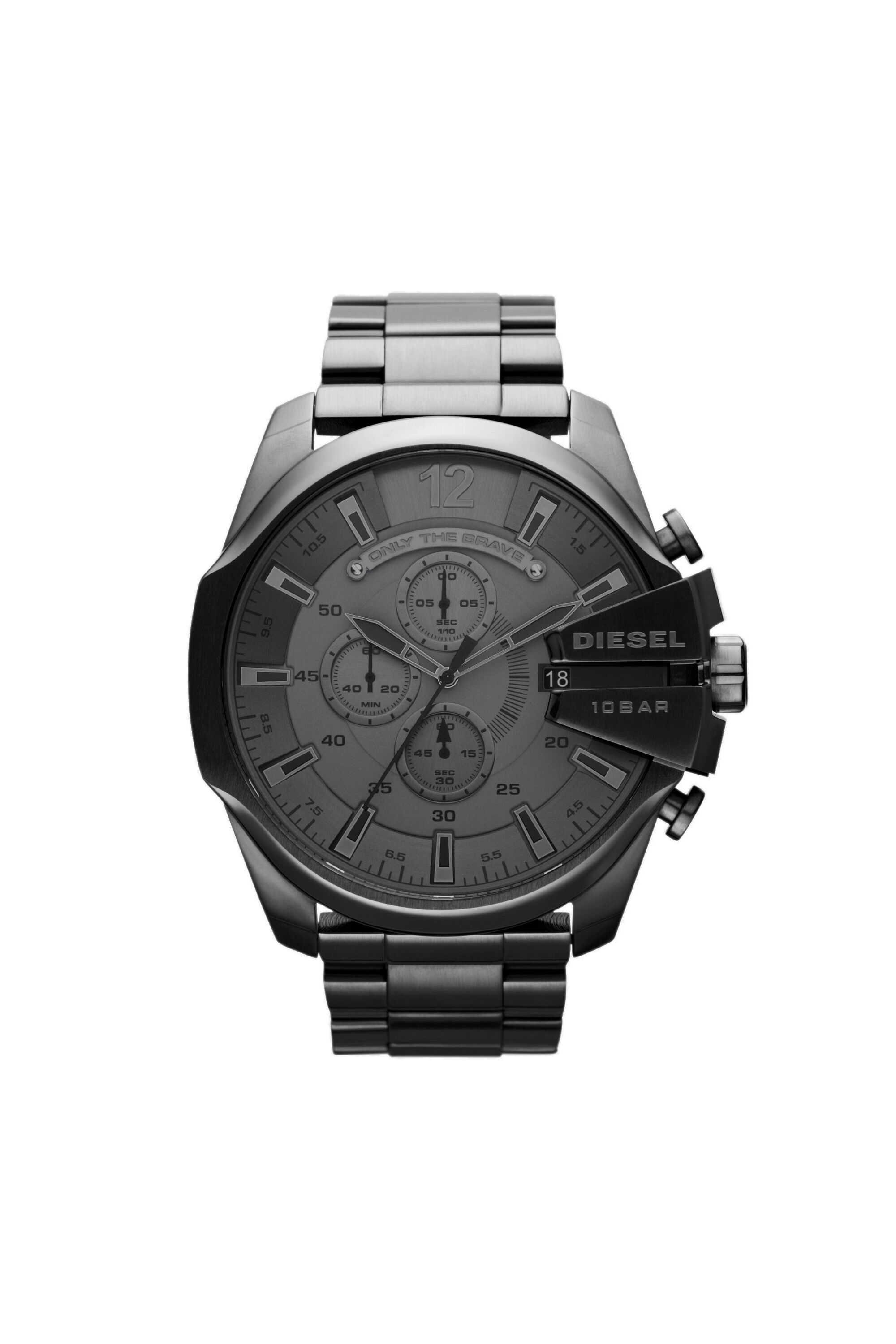 Diesel - DZ4282, Male's Mega Chief watch with black plating in メタルグレー - 1
