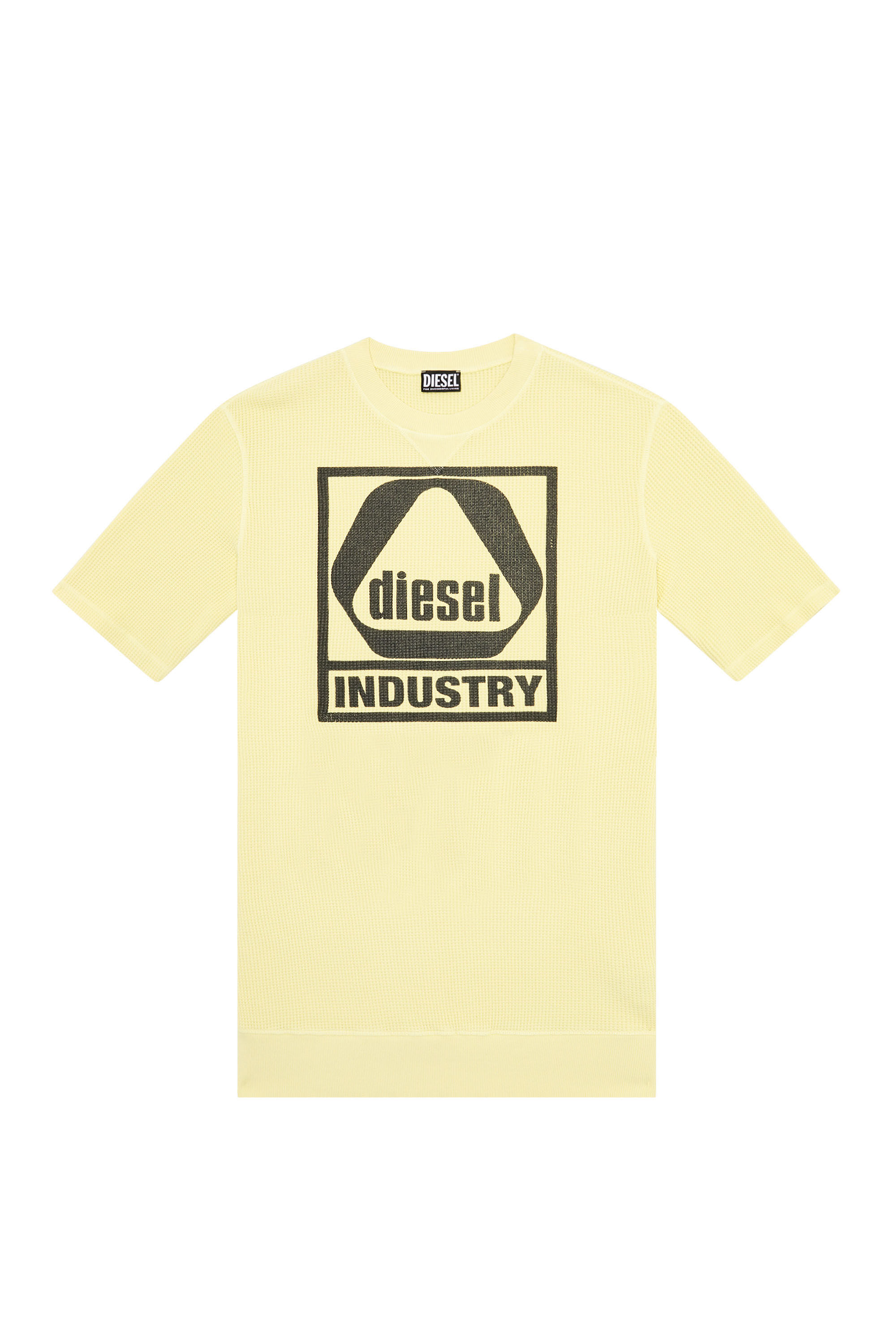 Diesel - S-COOLWAF, Male's スウェット 半袖  ルーズフィット in Yellow - 2