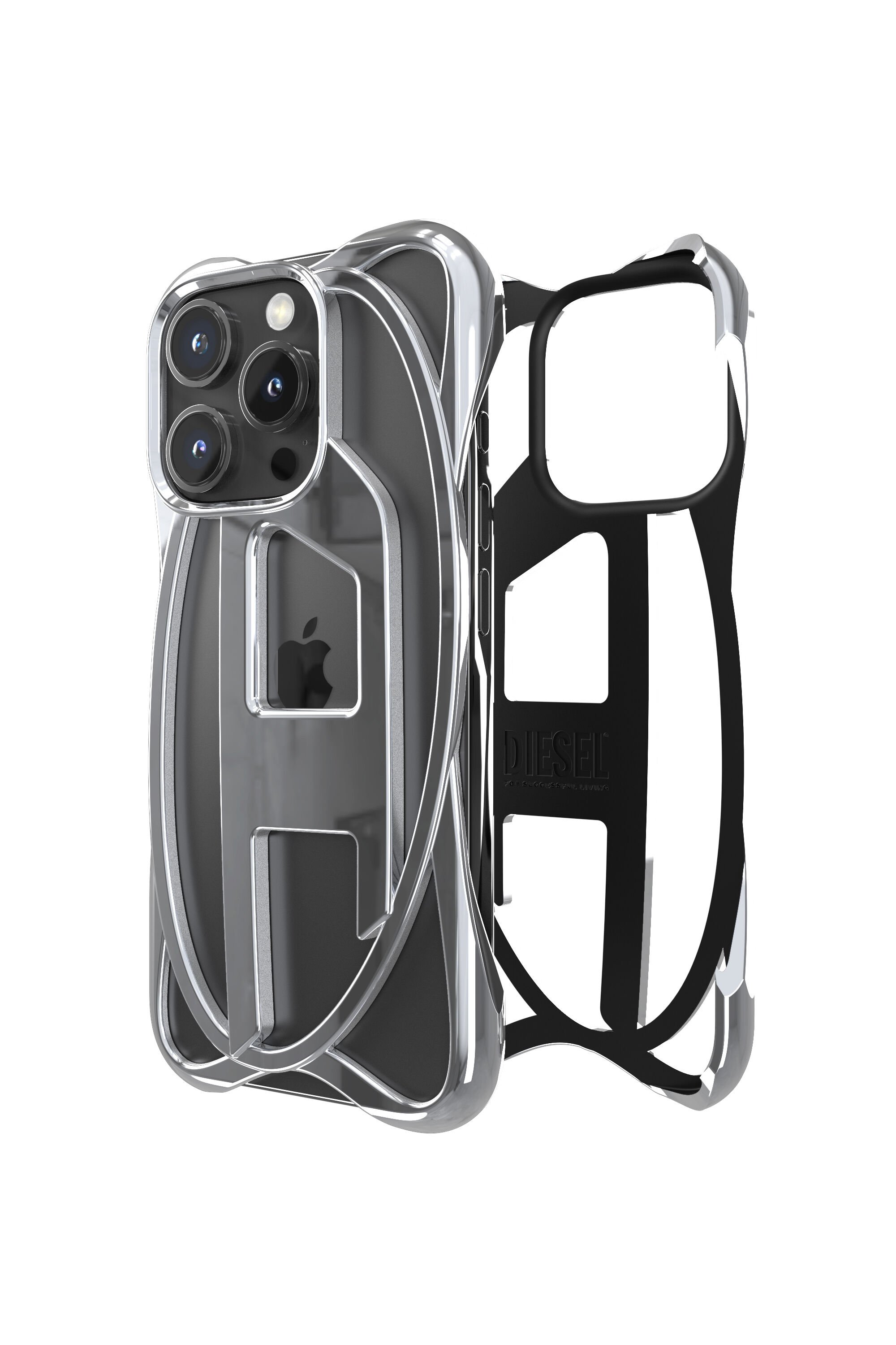 Diesel - 60267 CAGED D CASE, Unisex's Caged D Case iPhone 16 Pro in グレー - 1