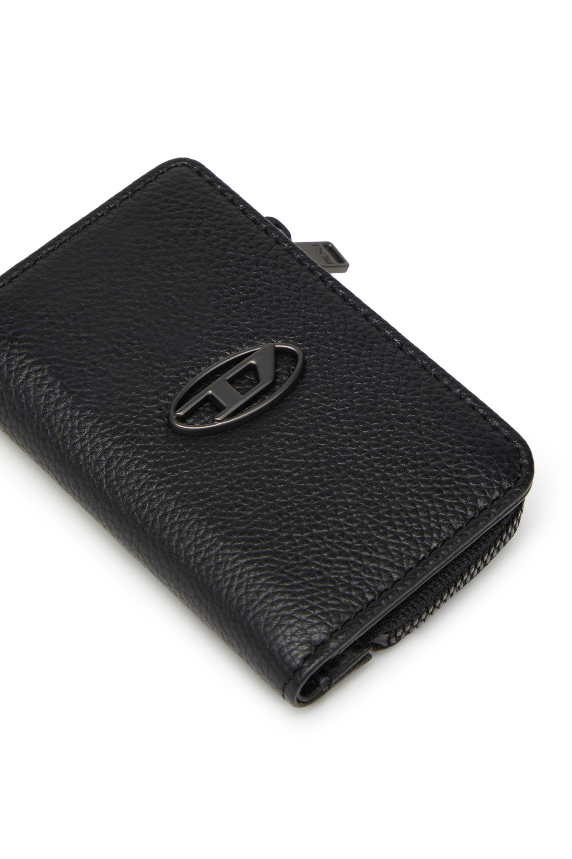 Diesel - L-ZIP KEY, Male's カウレザーキーケース in ブラック - 4