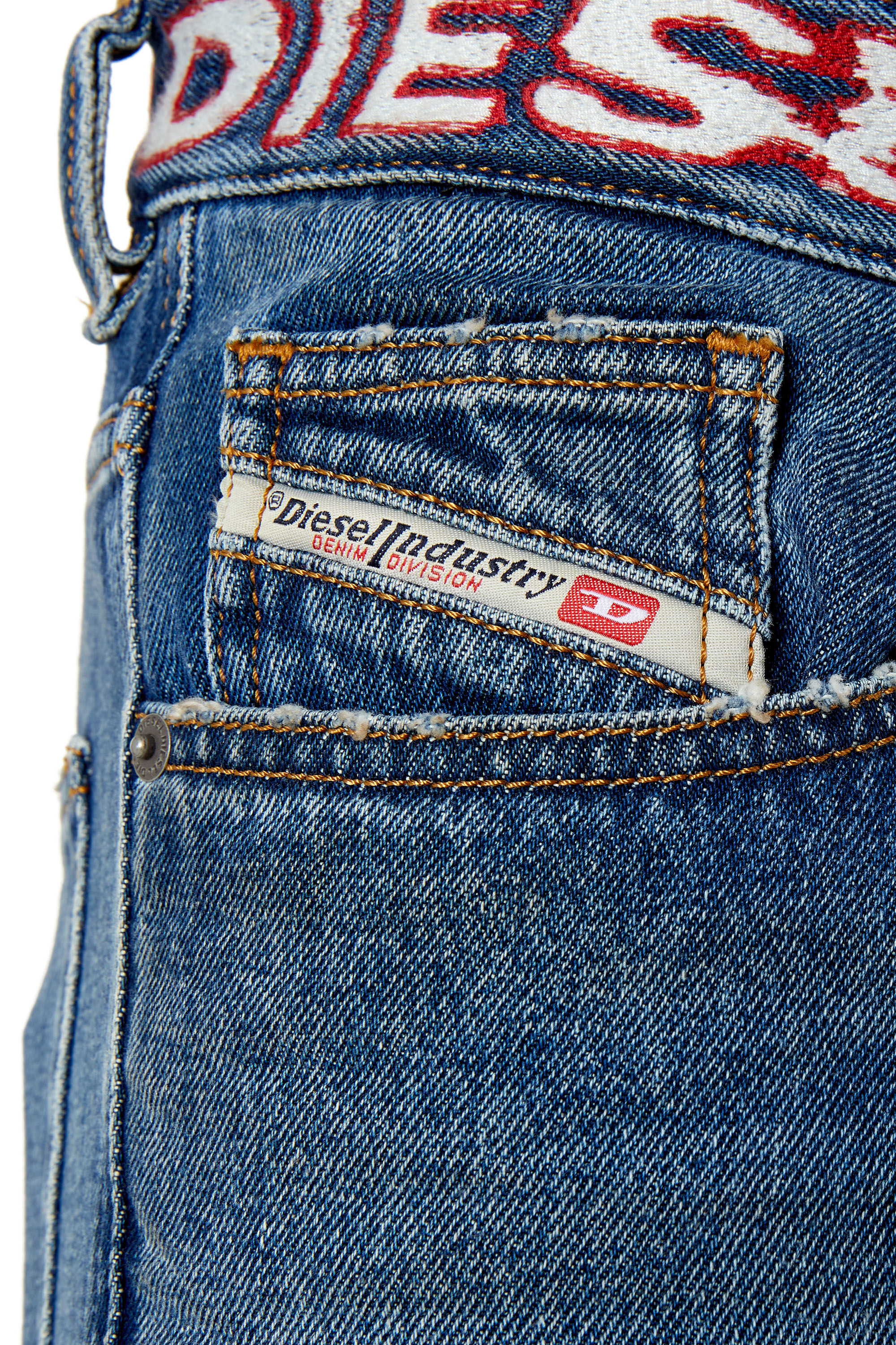 Diesel - Straight Jeans 2010 D-Macs 007K9, Male's 23SS デニムパンツ ルーズフィット ストレート in ミディアムブルー - 4