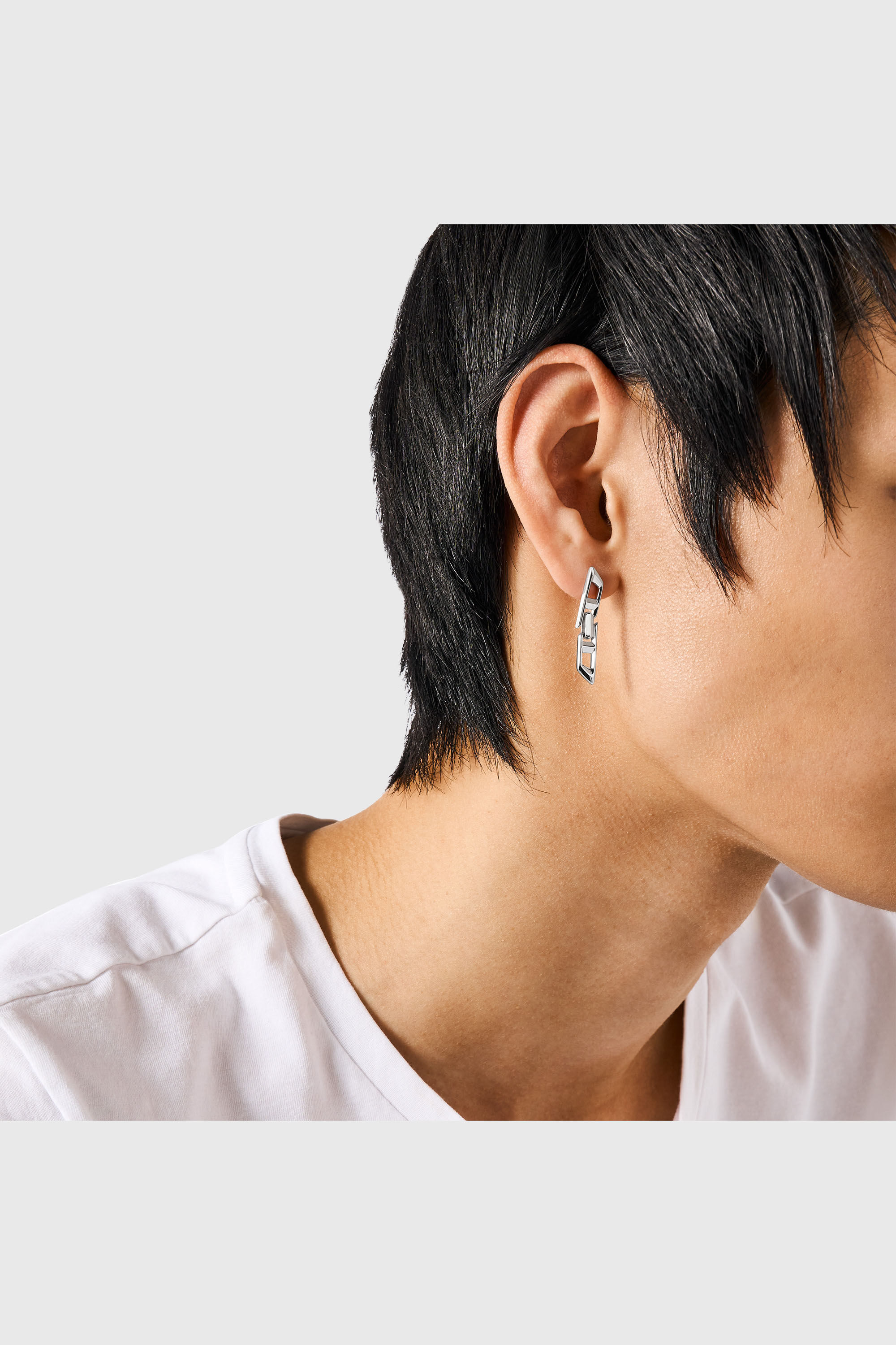 Diesel - DL1348040 STERLING SILVER JEWEL, Unisex's ピアス（片耳用） in シルバー - 3