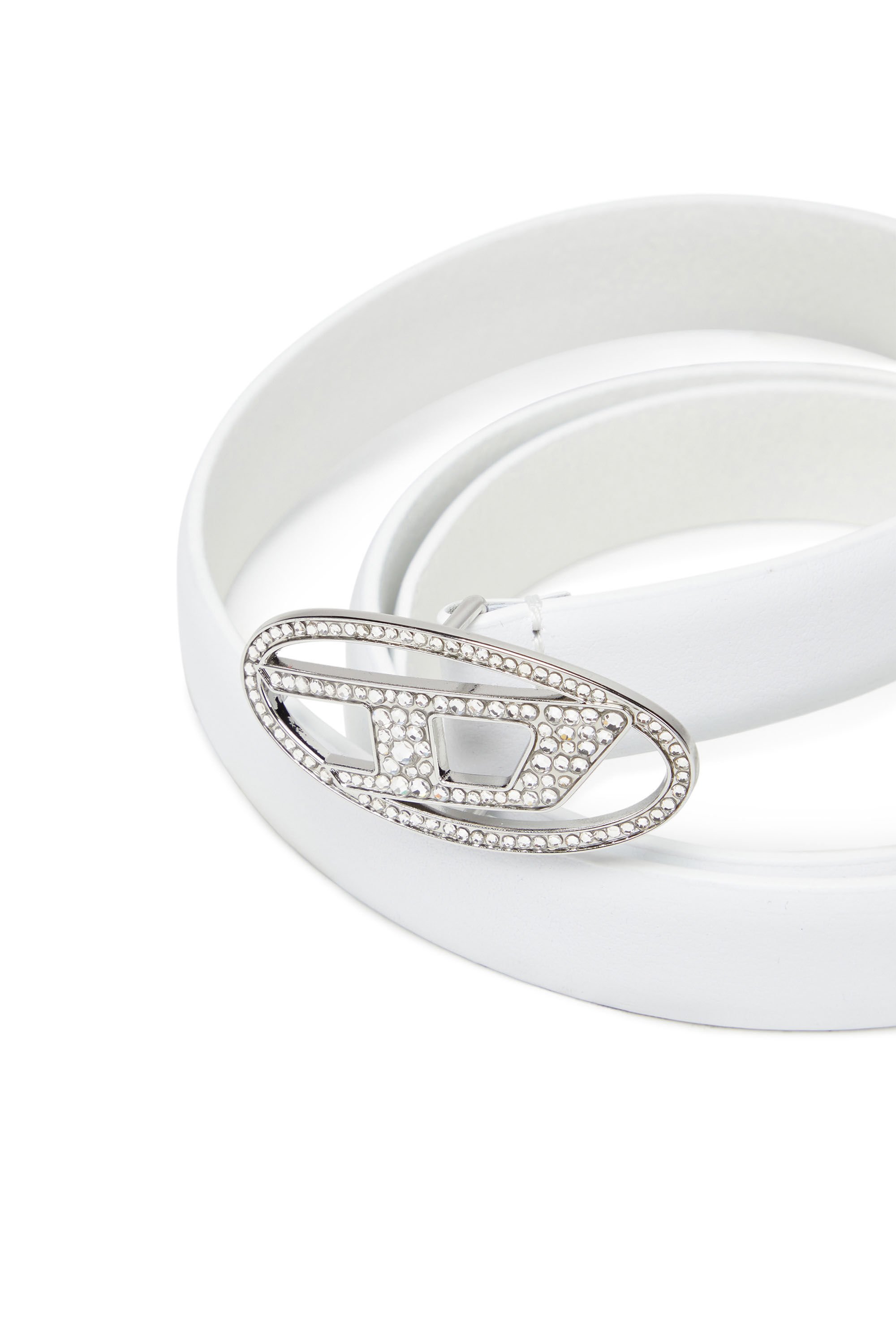 よく見る「芸能人が愛用 B-1DR STRASS 20 Slim leather belt with crystal buckle 小物