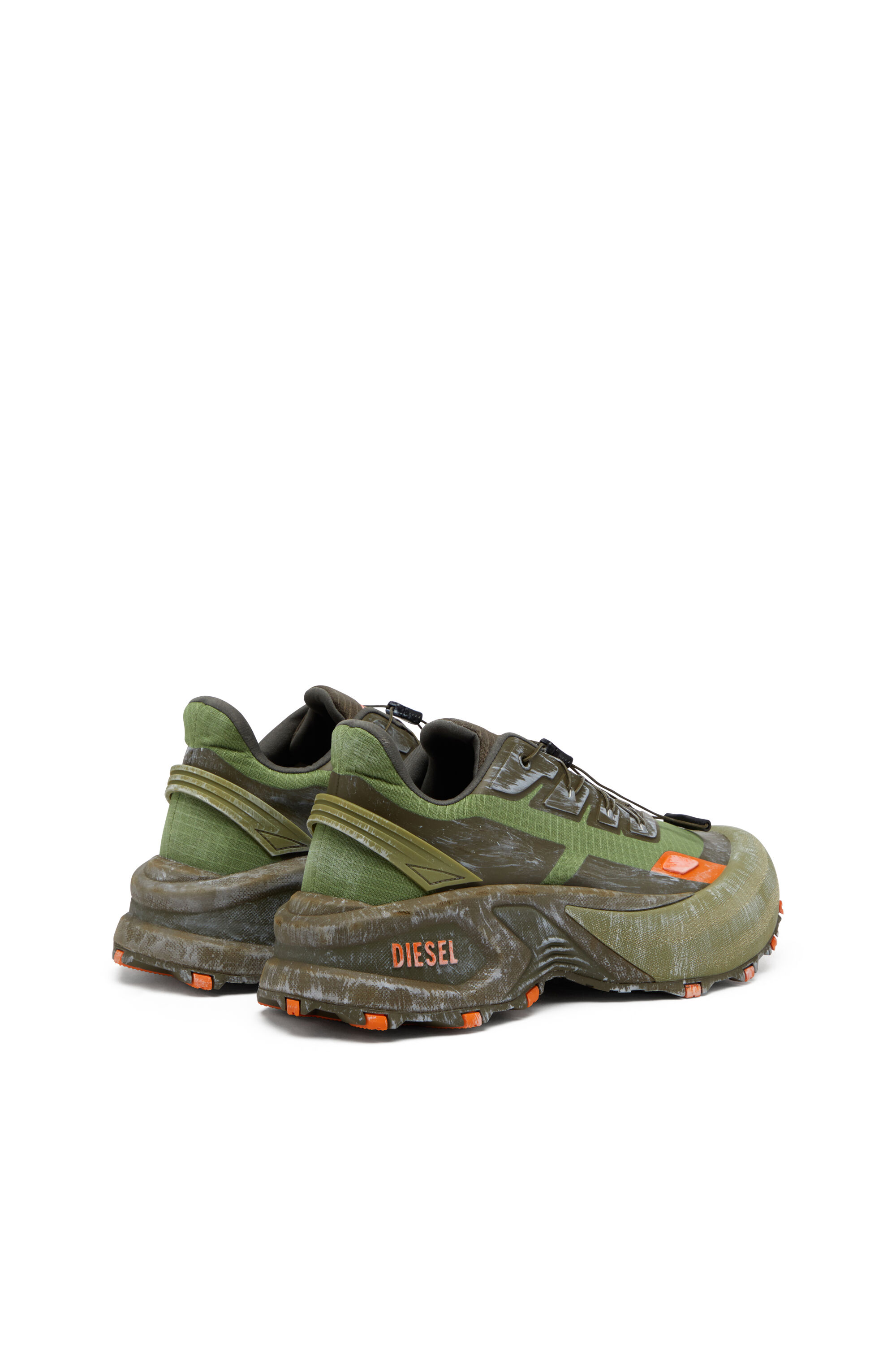 Diesel - D-CAGE RUNNER, Male's D-Cage Runner-Sneaker in グリーン/オレンジ - 3