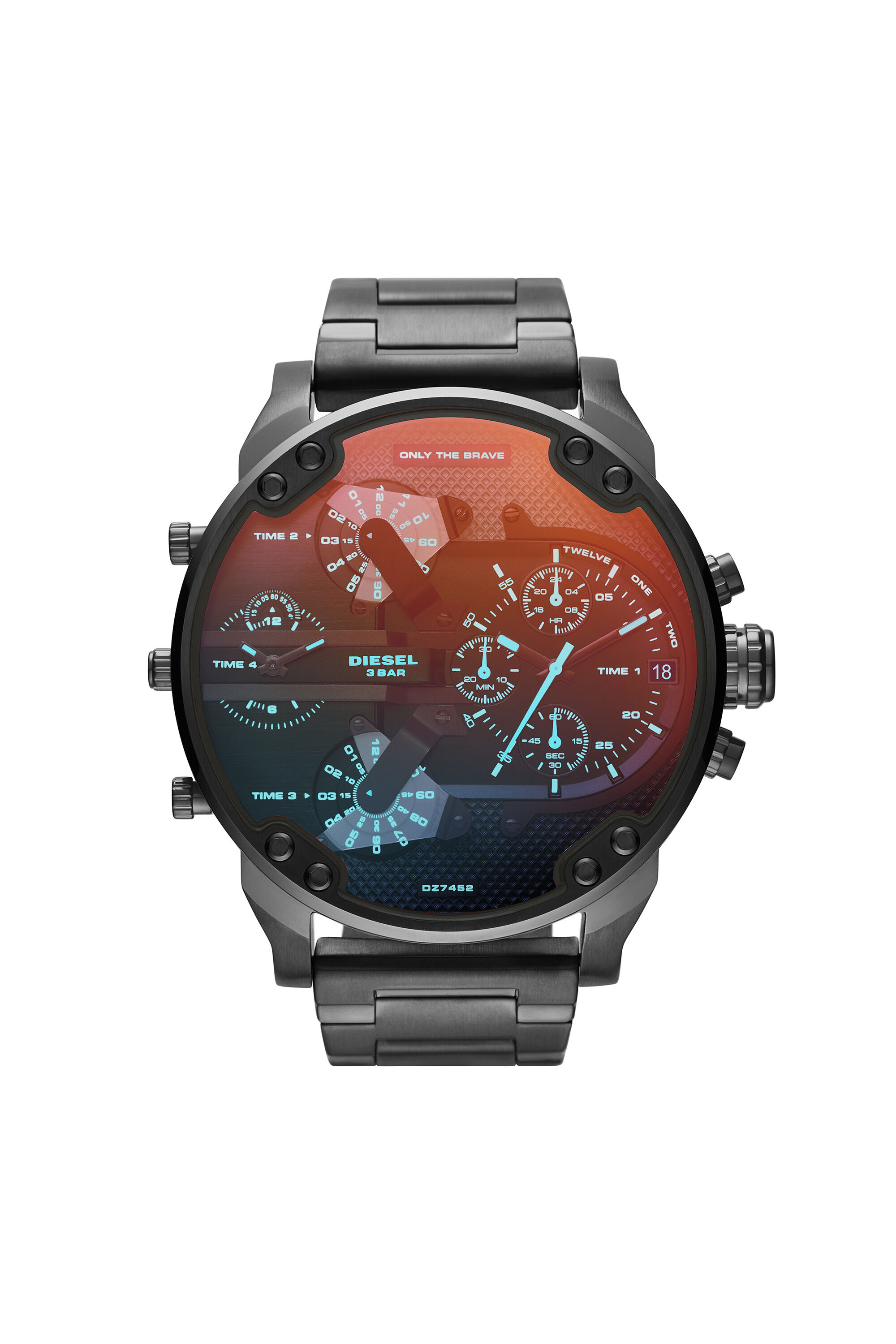 Diesel - DZ7452, Male's Mr. Daddy chronograph gunmetal-tone watch in ブラック - 1