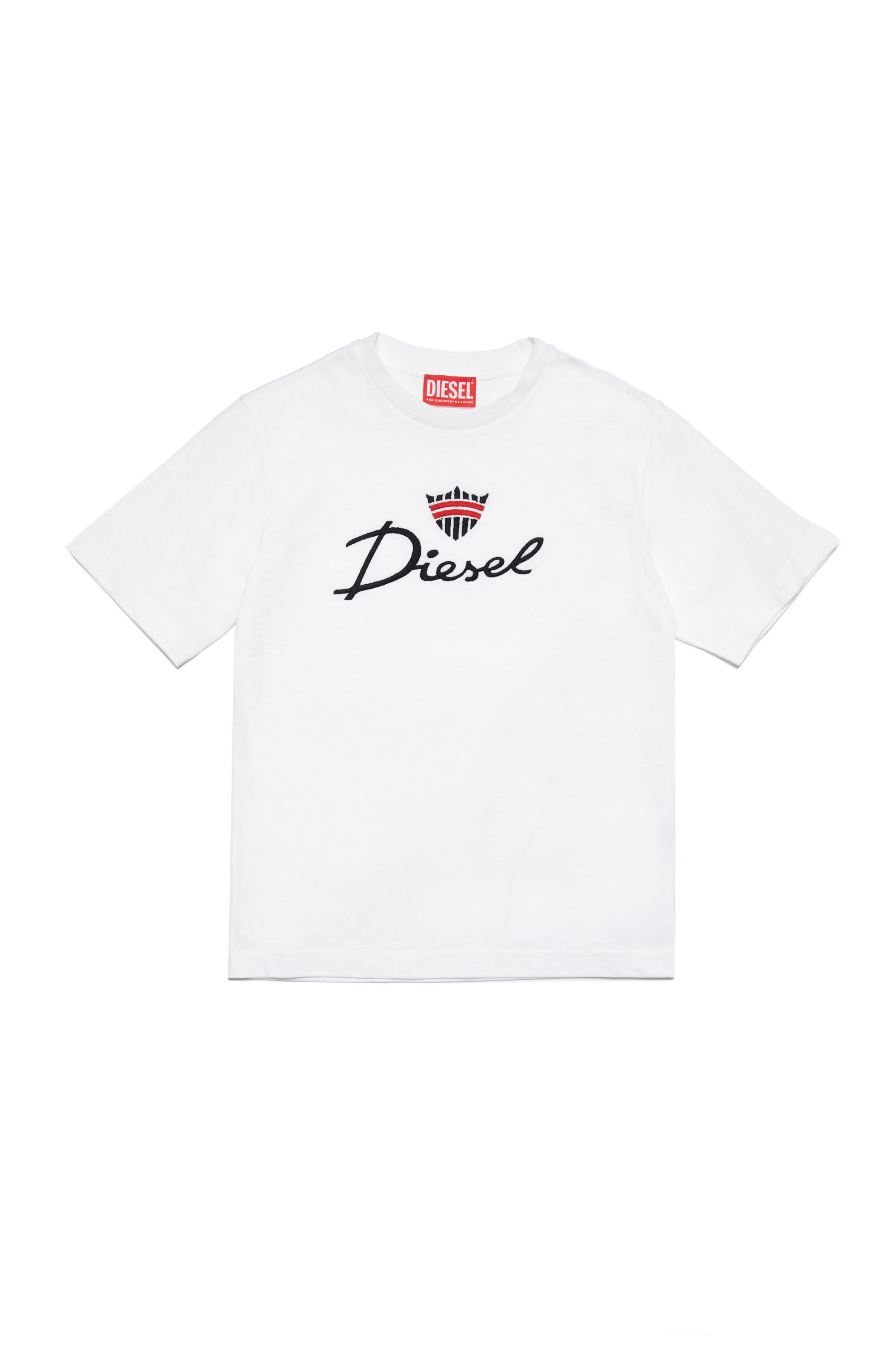 Diesel エンブロイダリーコットンTシャツ TWASHG6-OVER ｜ホワイト 
