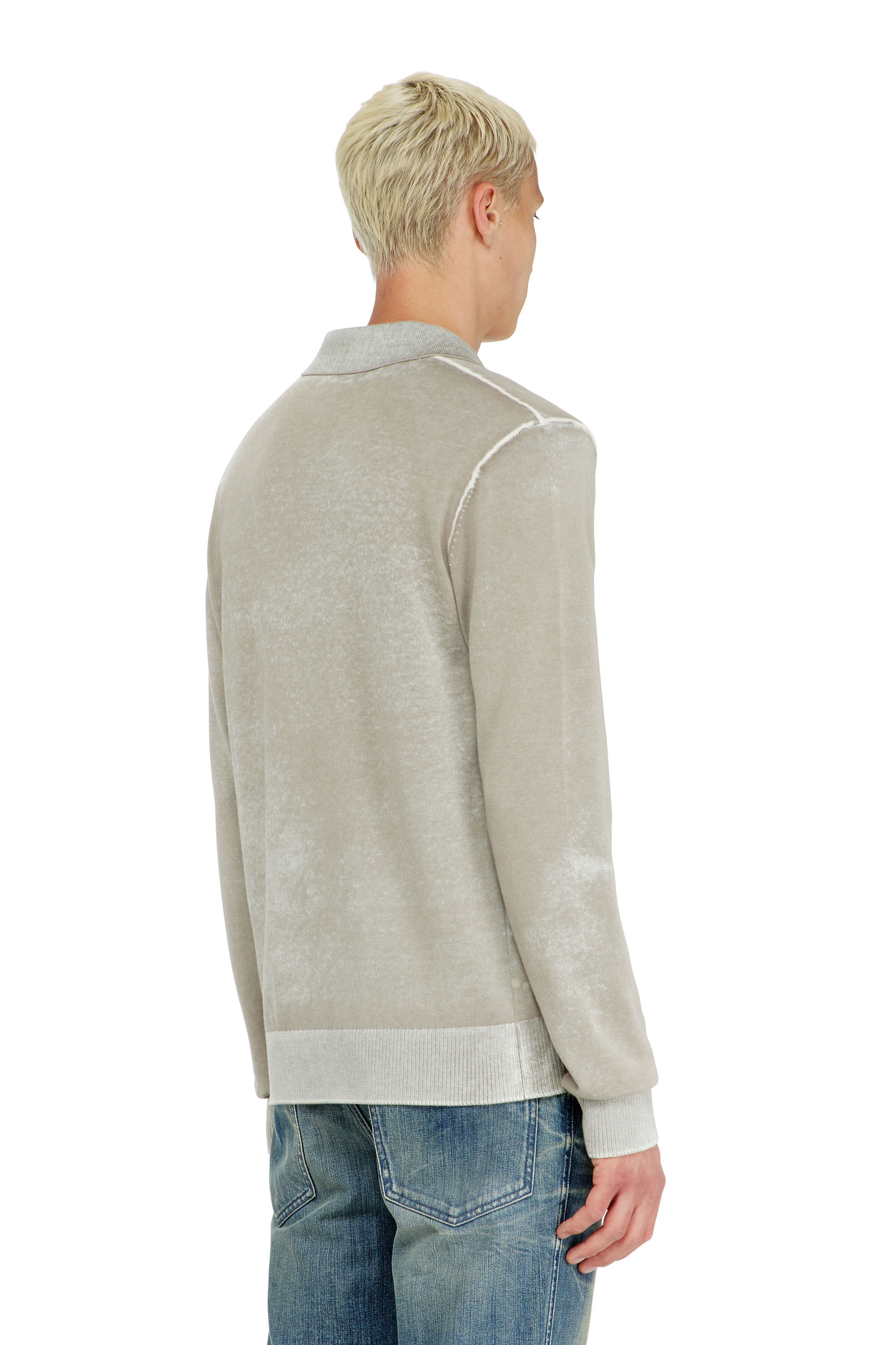 Diesel - K-LAWRENCE, Male's 長袖ポロニット in ベージュ - 5