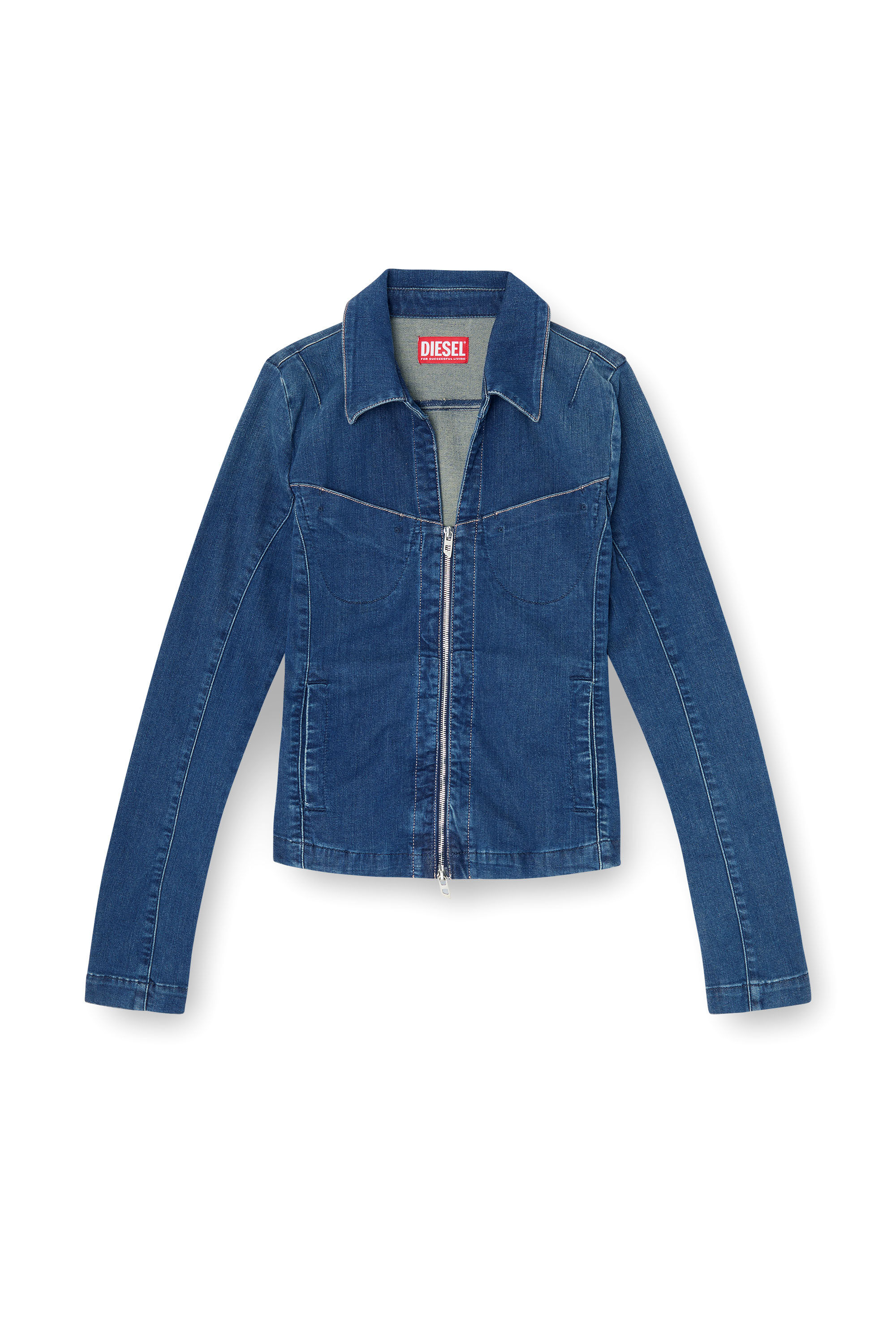 Diesel - DE-QUINOR-S1, Female's デニムシャツ in ミディアムブルー - 2