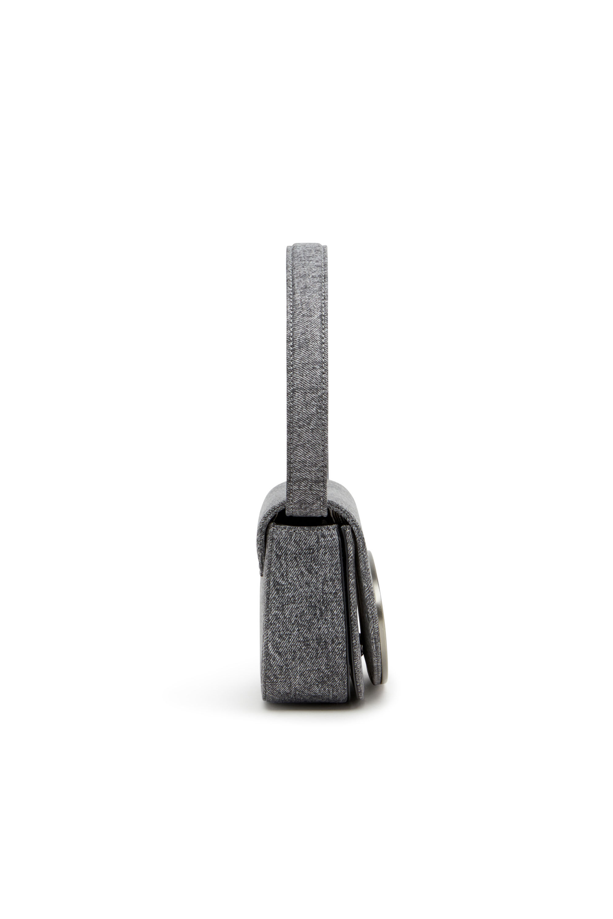 Diesel - 1DR, Female's 1DR-Iconic shoulder bag in stonewashed denim in ブラック - 4