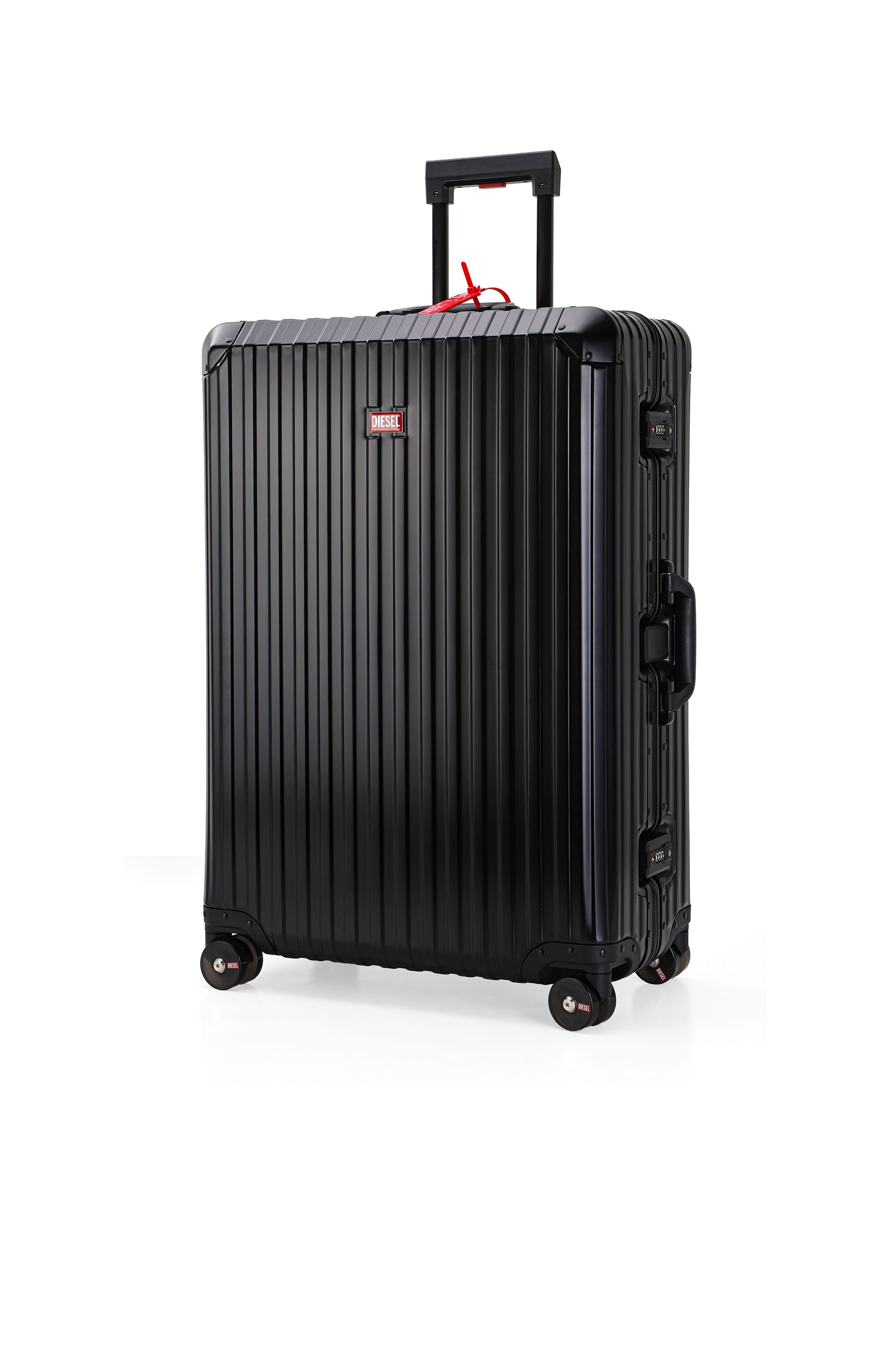 Diesel - DIESEL ALUMINUM TROLLEY- DSL002, Unisex's Aluminum Carry-On Luggage 28" in ブラック - 5