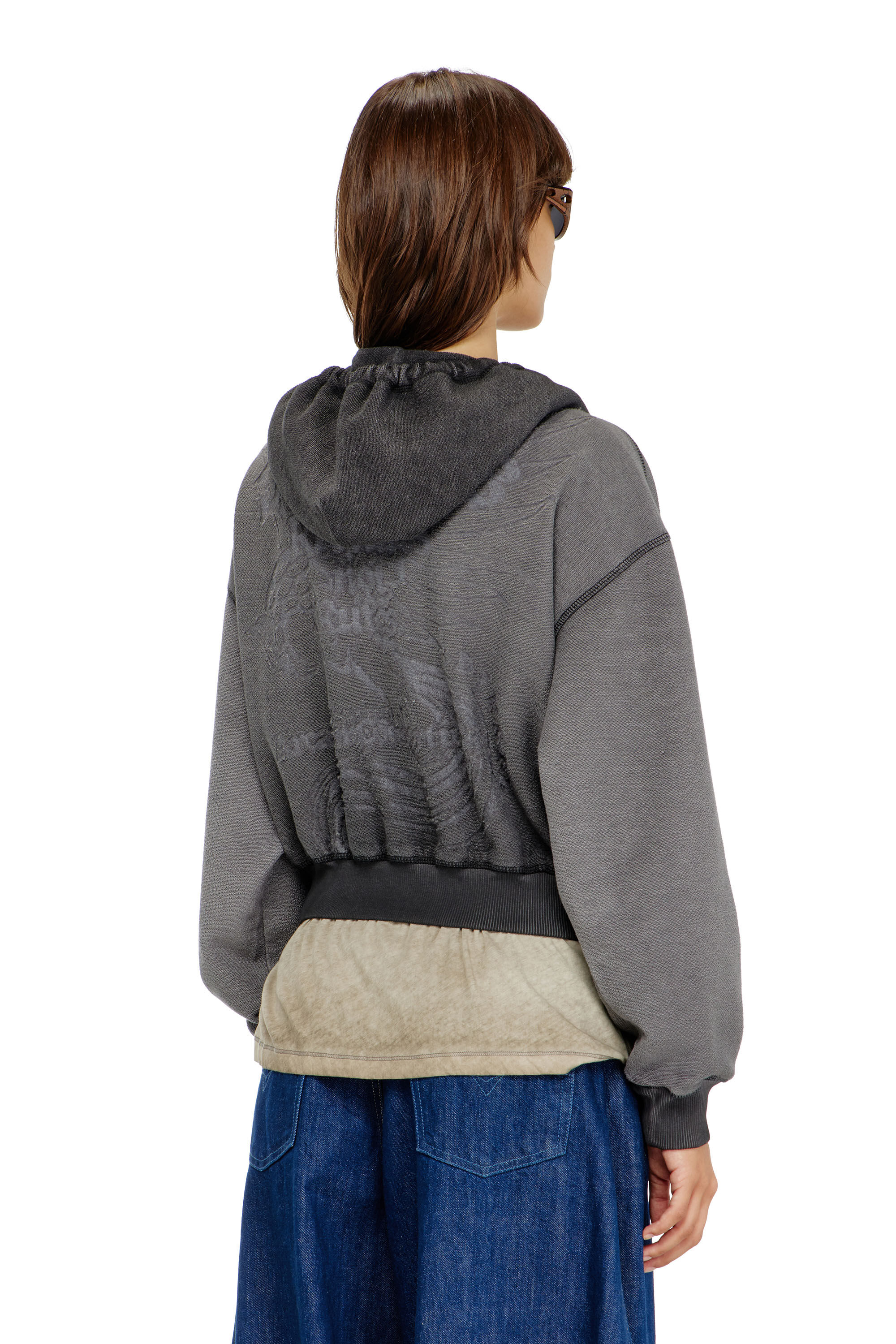Diesel - F-SUNNY-HOOD-ZIP, Female's ジップアップパーカー in グレー - 4