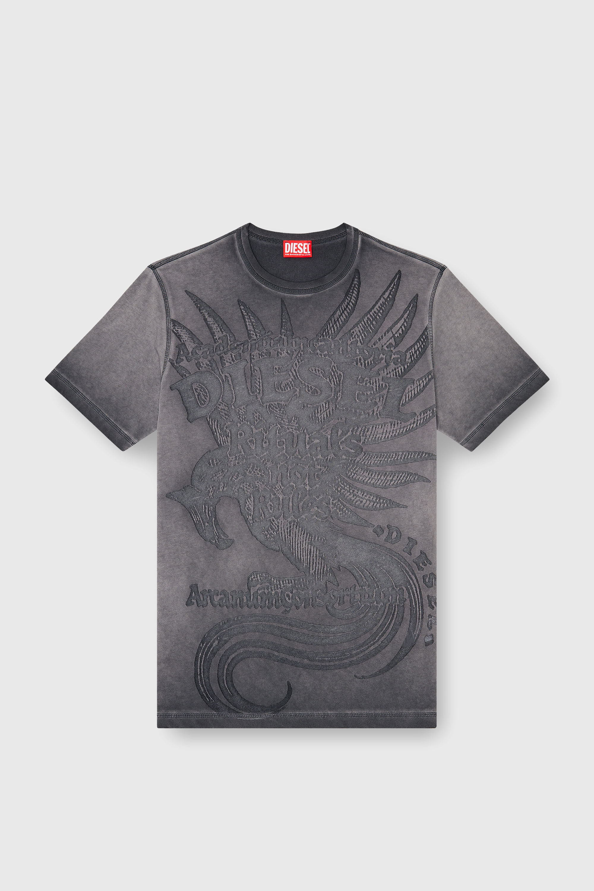 Diesel - T-RAWJUST-AA1, Male's Tシャツ in ダークグレー - 2