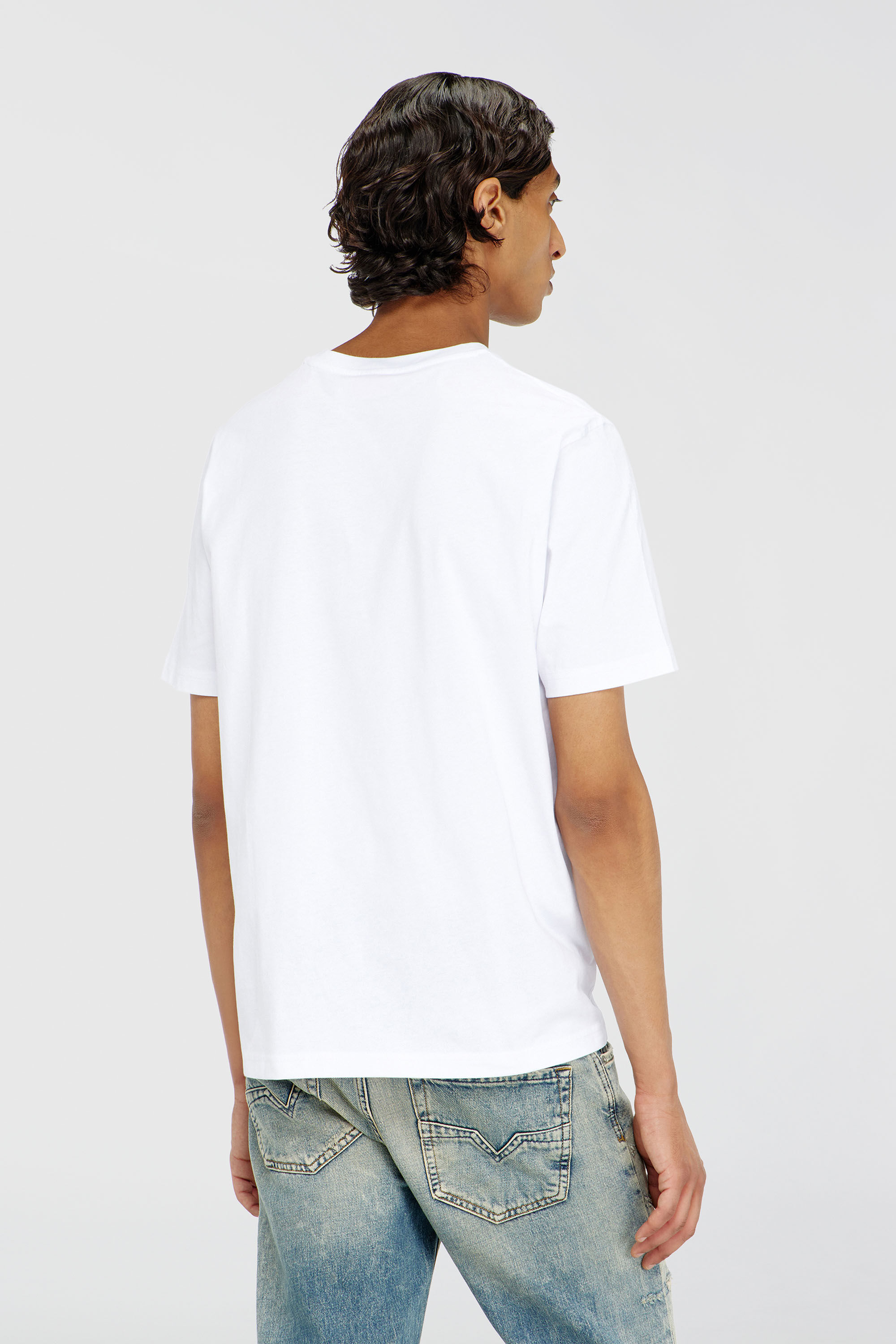 Diesel - T-ADJUST-AA5, Male's Tシャツ in ホワイト - 4