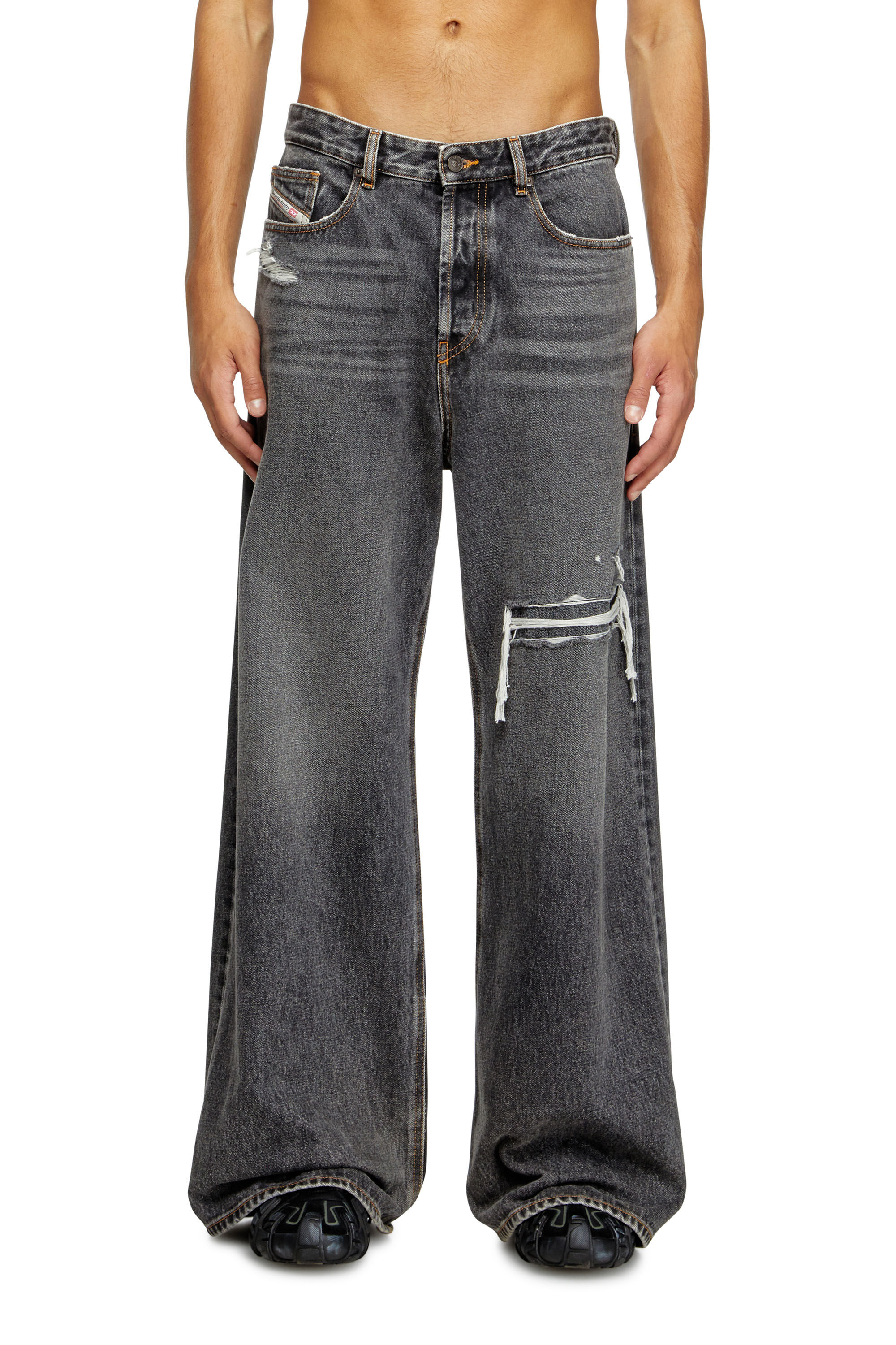 Diesel - Male's Relaxed Jeans D-Rise 007F6, ブラック/ダークグレー - 3