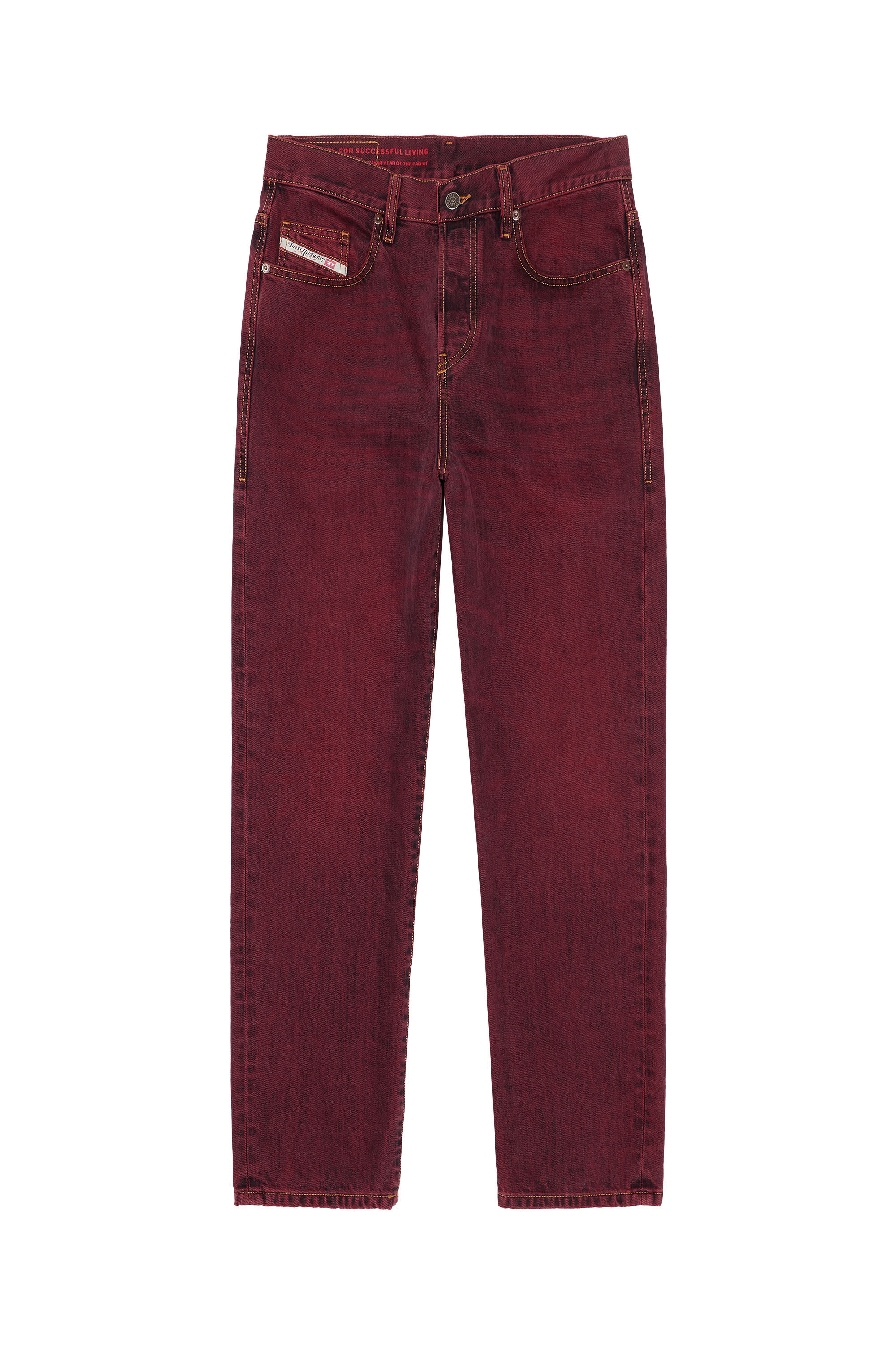 Diesel - Straight Jeans 2020 D-Viker 09H01, Unisex's ストレート Jeans - 2020 D-Viker in バーガンディー - 2
