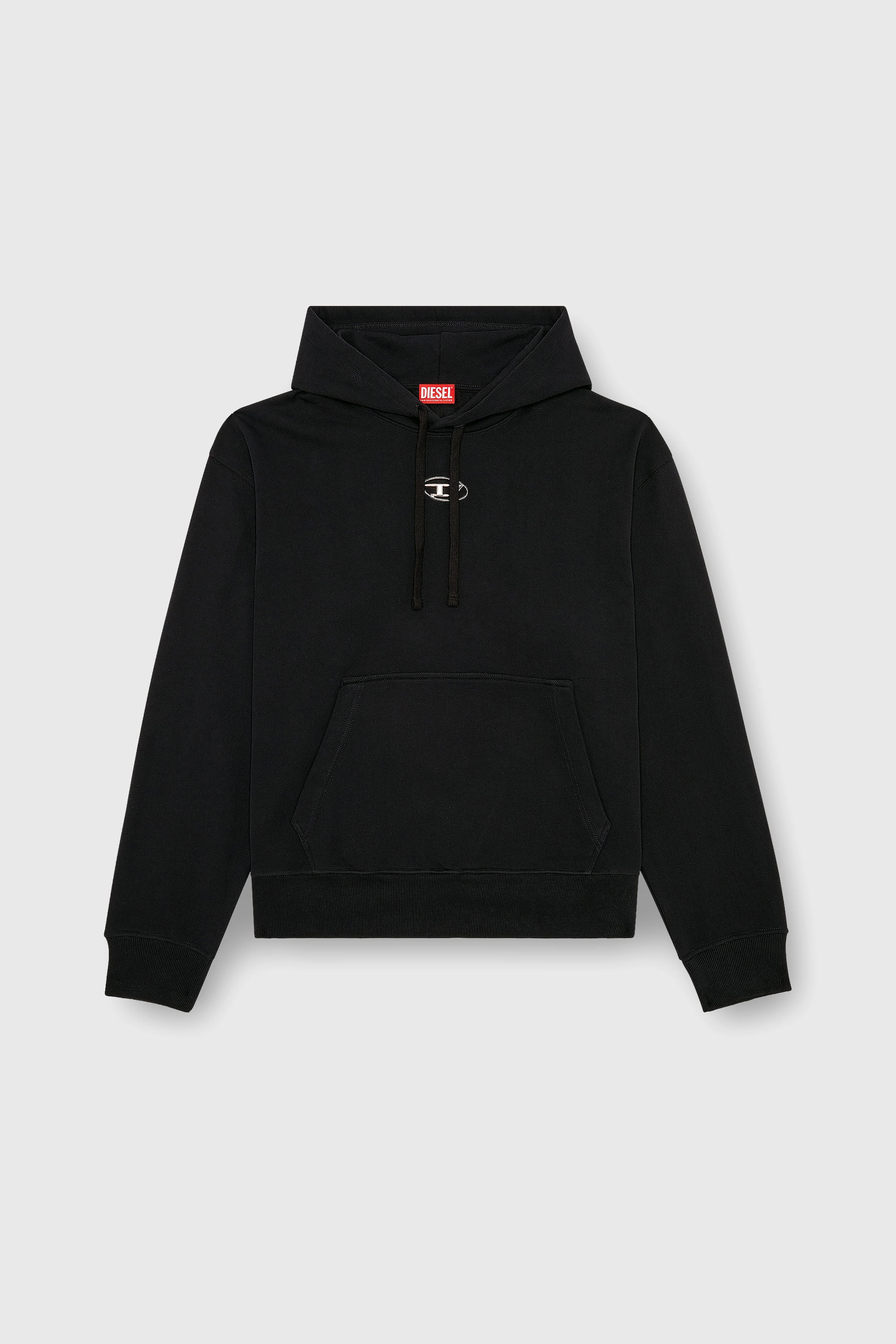 S-MACS-HOOD-OD プルオーバーパーカー｜ブラック｜メンズ｜DIESEL