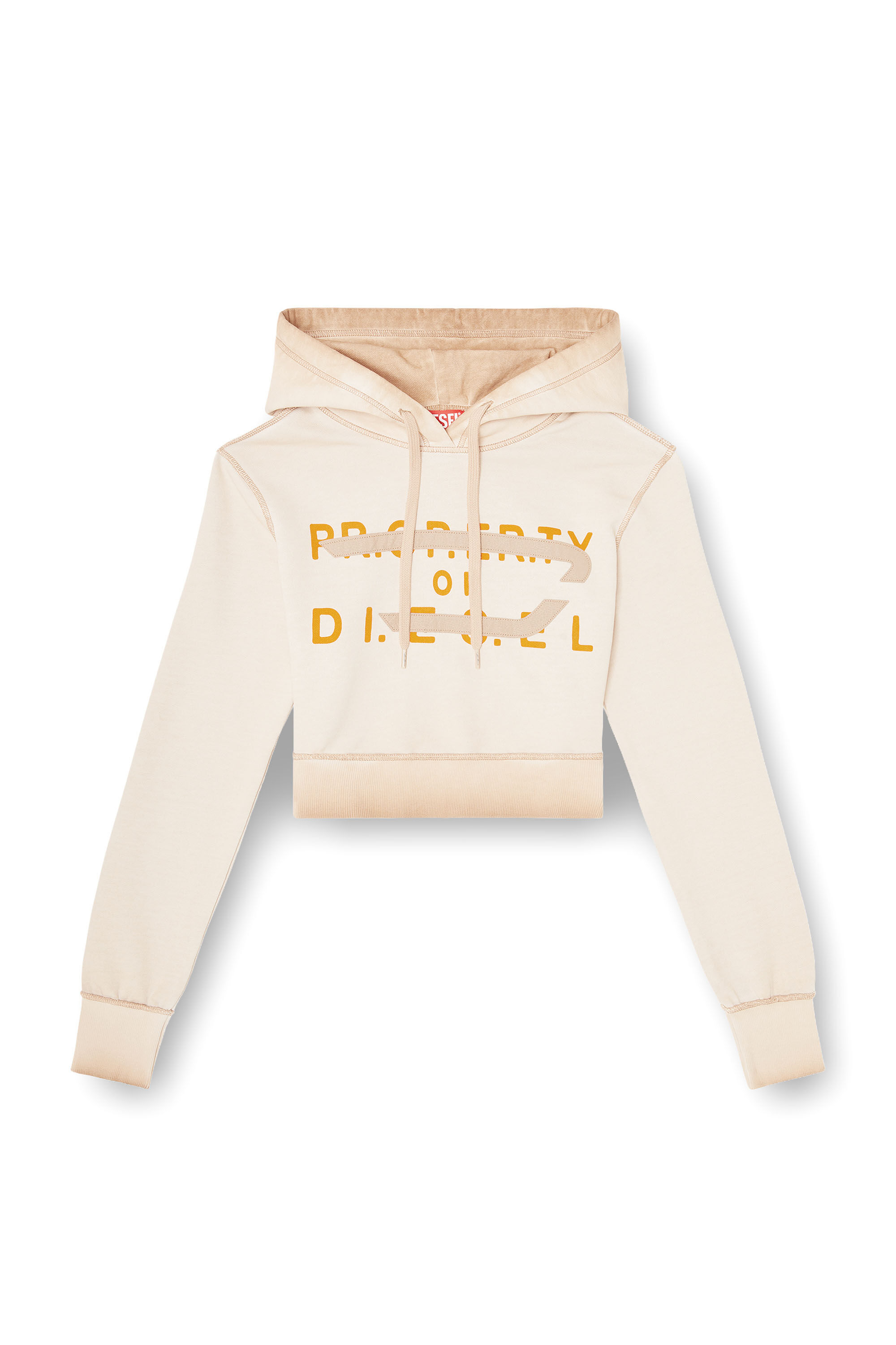 Diesel - F-SLIMMY-HOOD-S1, Female's プルオーバーパーカー in ベージュ - 2