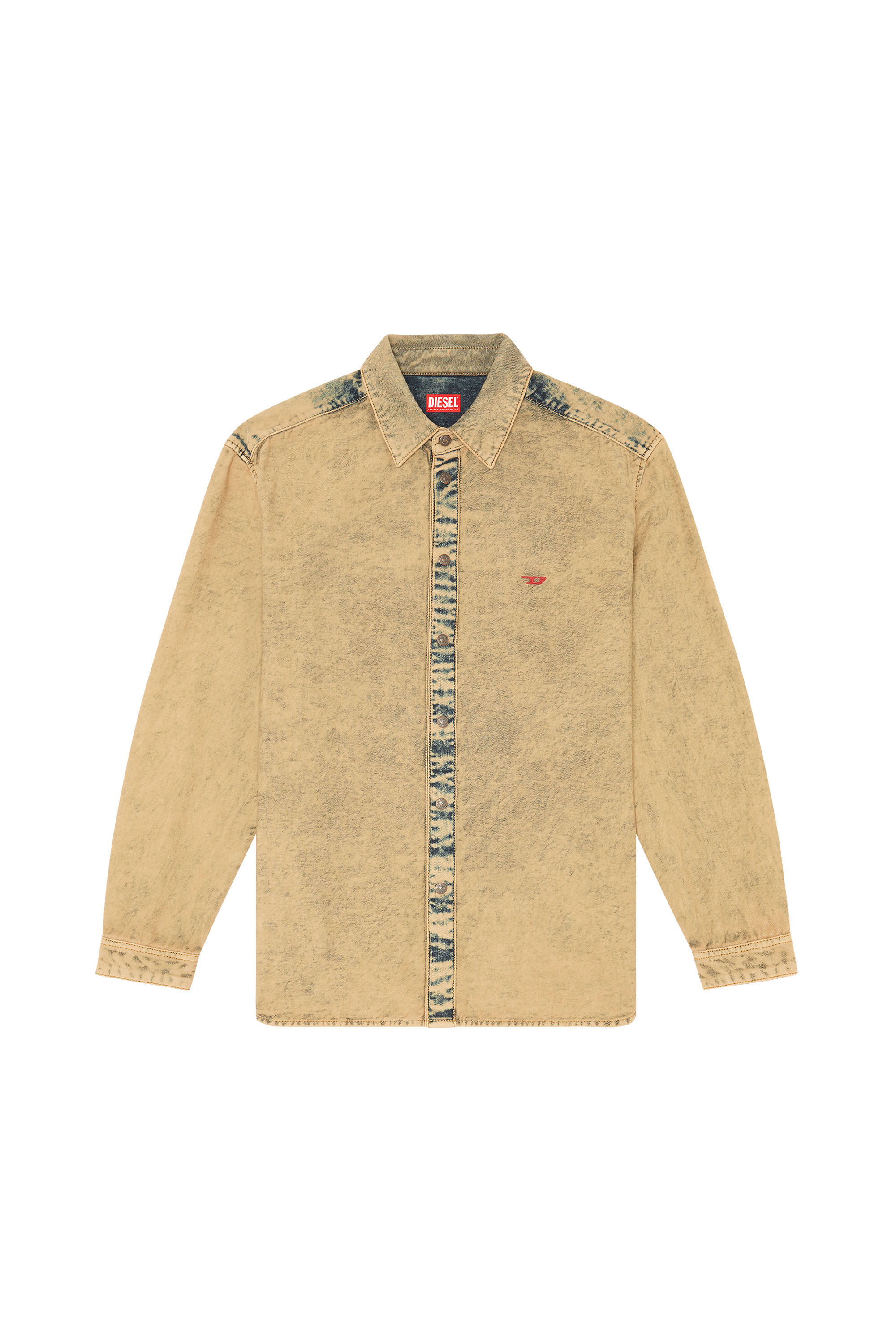 Diesel - D-SIMPLY-OVER, Male's デニム シャツ in ベージュ - 2