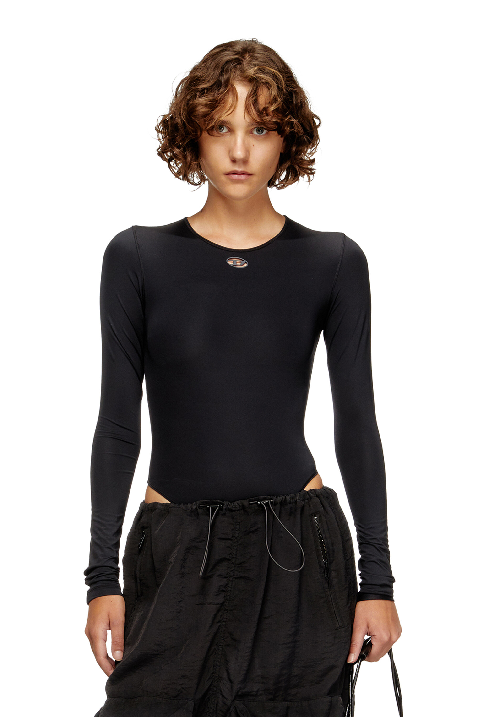 Diesel - ANGELINA-UTLT, Female's Stretch Nylon bodysuit in ブラック - 5