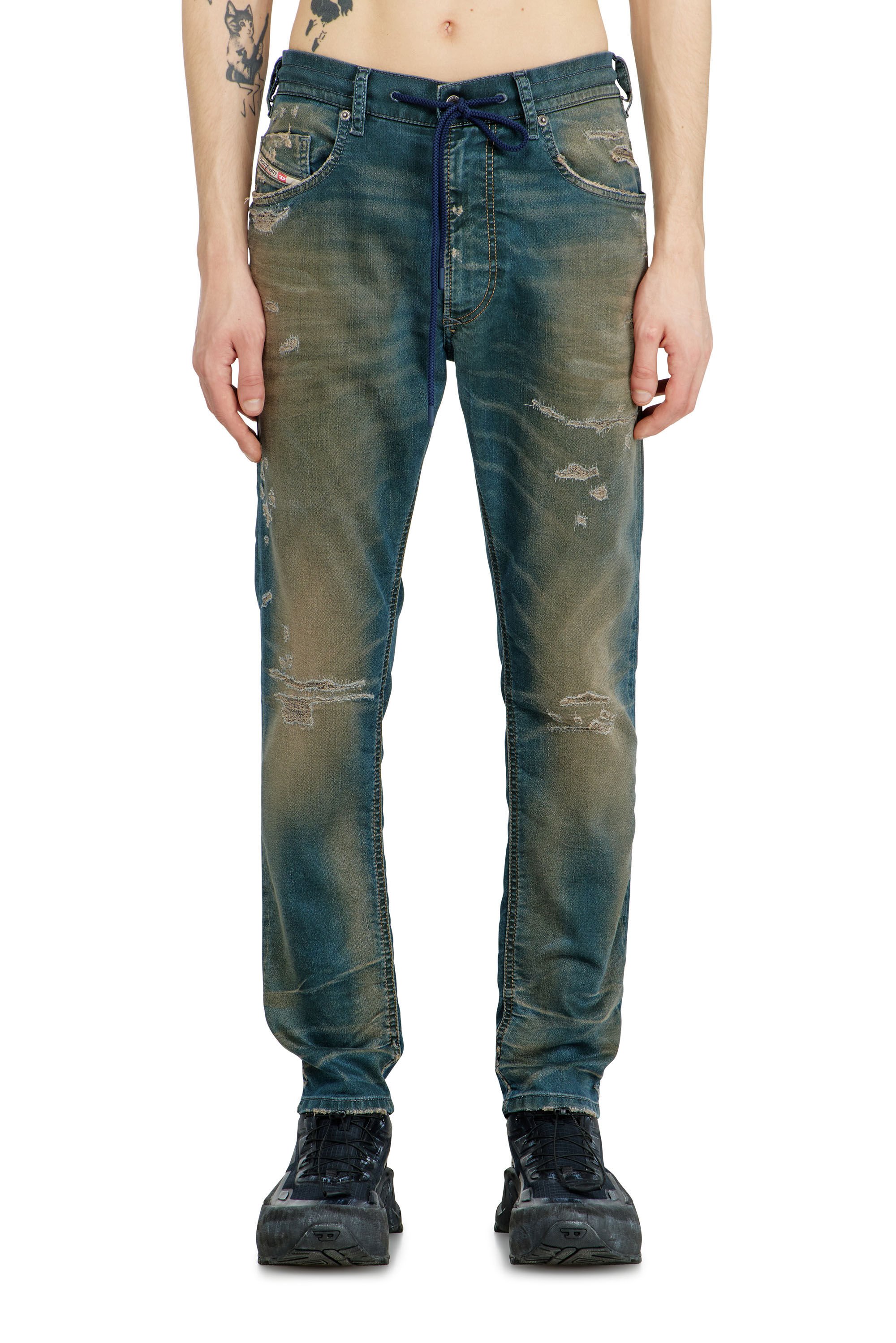 Diesel - Male's Regular 2032 D-Krooley Joggjeans&reg; 068UA, ミディアムブルー - 3