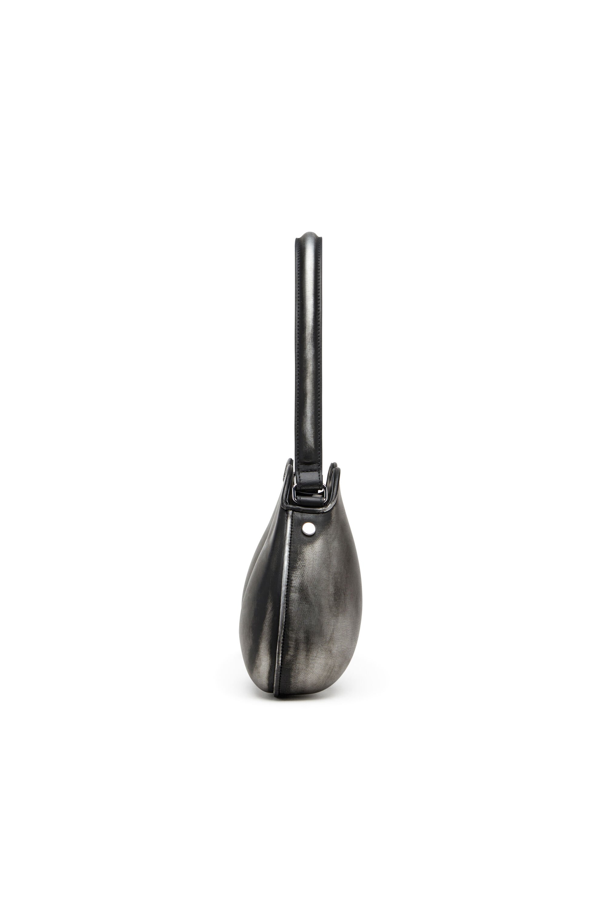 Diesel - DOUBLE-D SHOULDER, Female's Double-D-Rigid shoulder bag in brushed PU in ブラック/シルバー - 3