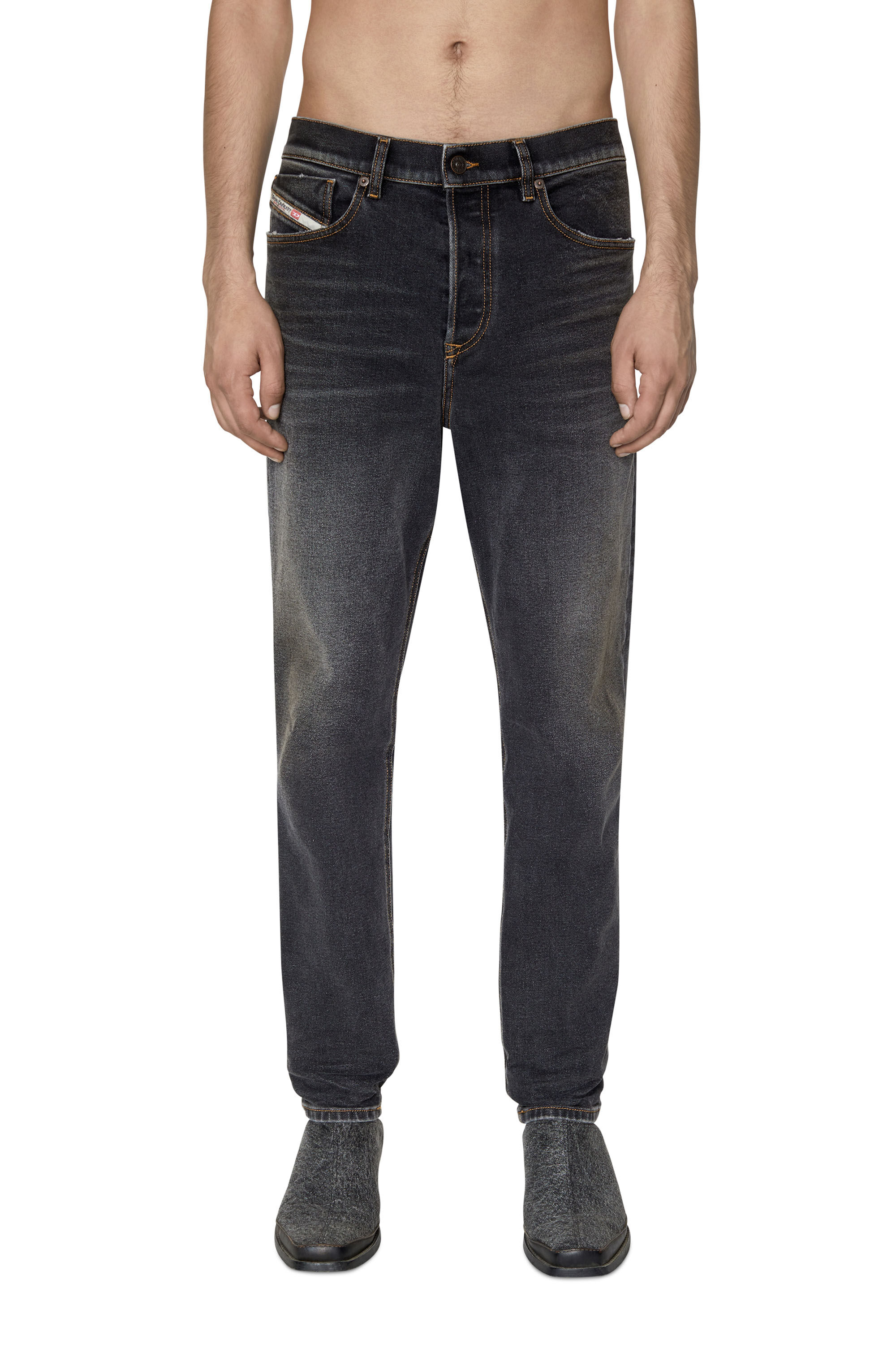 Diesel - 2005 D-FINING 09D66 Tapered Jeans, ブラック/ダークグレー - Image 3